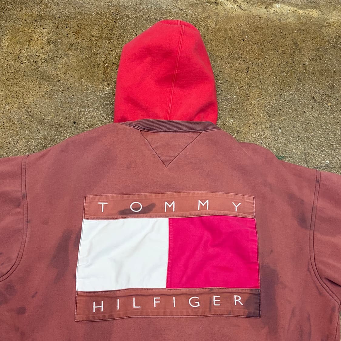 90s 미국 빈티지 타미힐피거 빅로고 후드티 상품이미지2