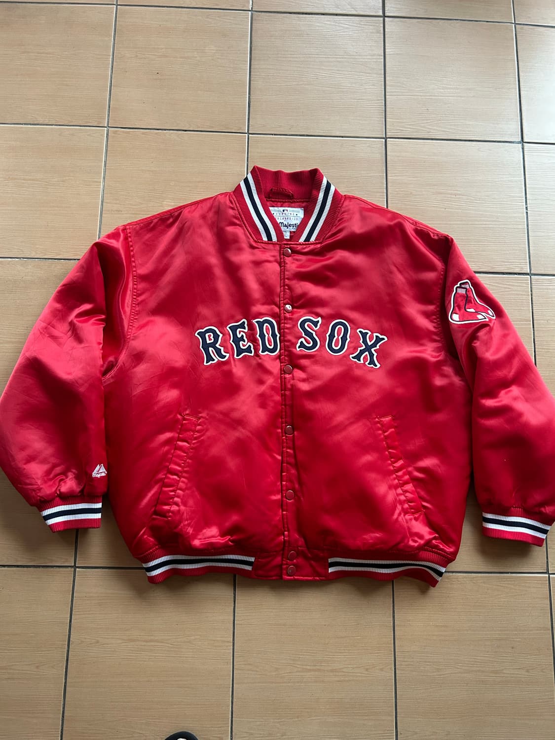 90‘s 마제스틱 보스턴레드삭스 스타디움자켓 XXXL 상품이미지1