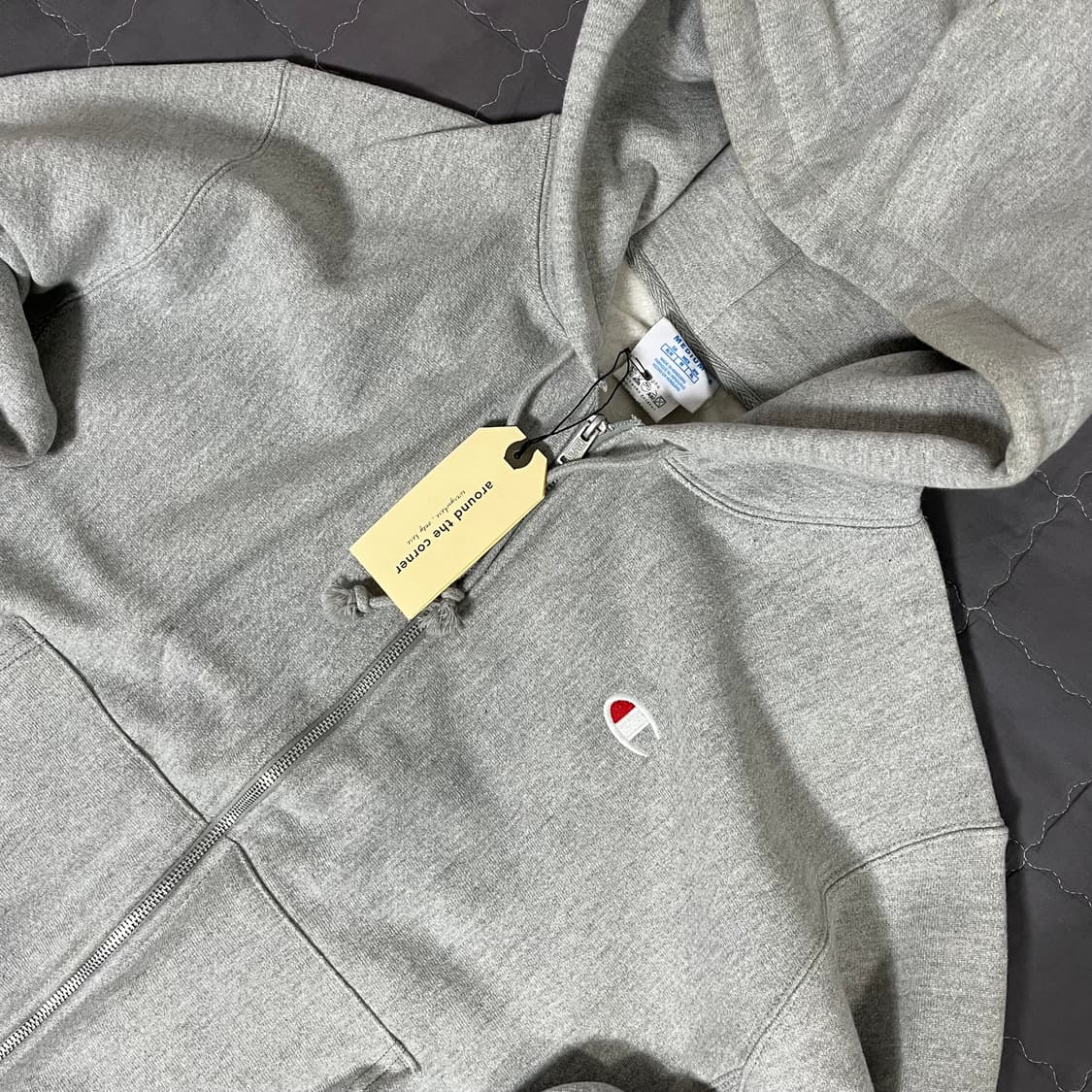 챔피온 리버스 위브 스웻 후드 집업 그레이 M 상품이미지1