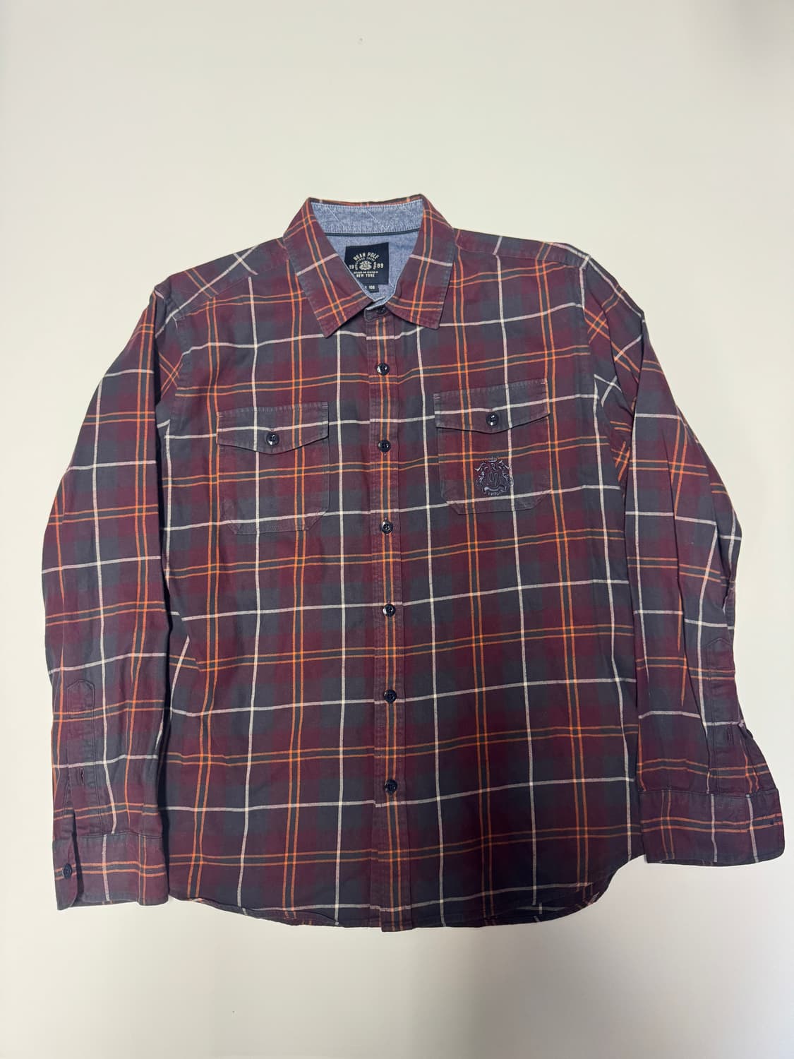 빈폴 beanpole 방패 로고 슬림핏 체크 셔츠 XL 상품이미지1