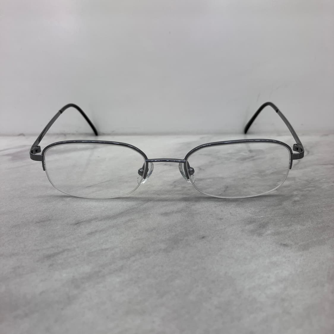 C78 ACSODOS 실버 소프트 스퀘어 반무테 메탈 안경 상품이미지6