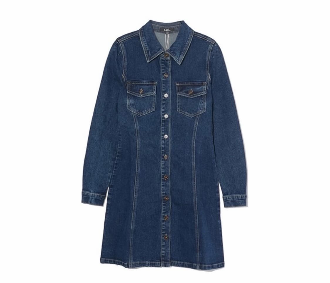 [s] 랩 슬림핏 데님 원피스 [이나은 착용] 상품이미지4