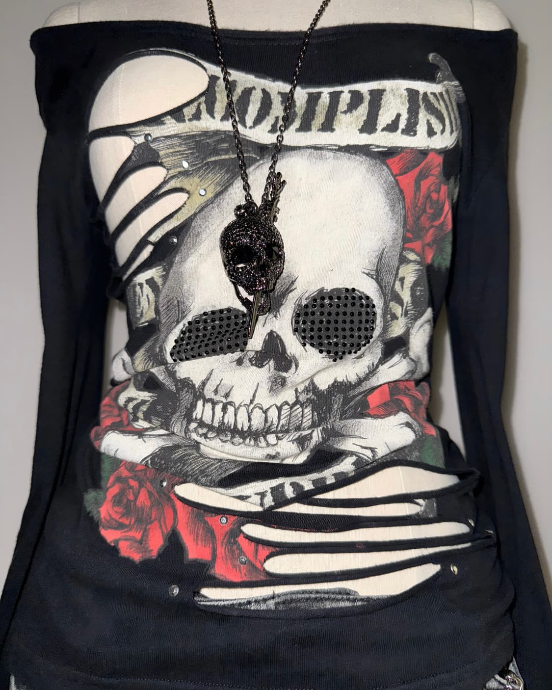 디그딥 스크래치 해골 펑크 롱슬리브 상품이미지7