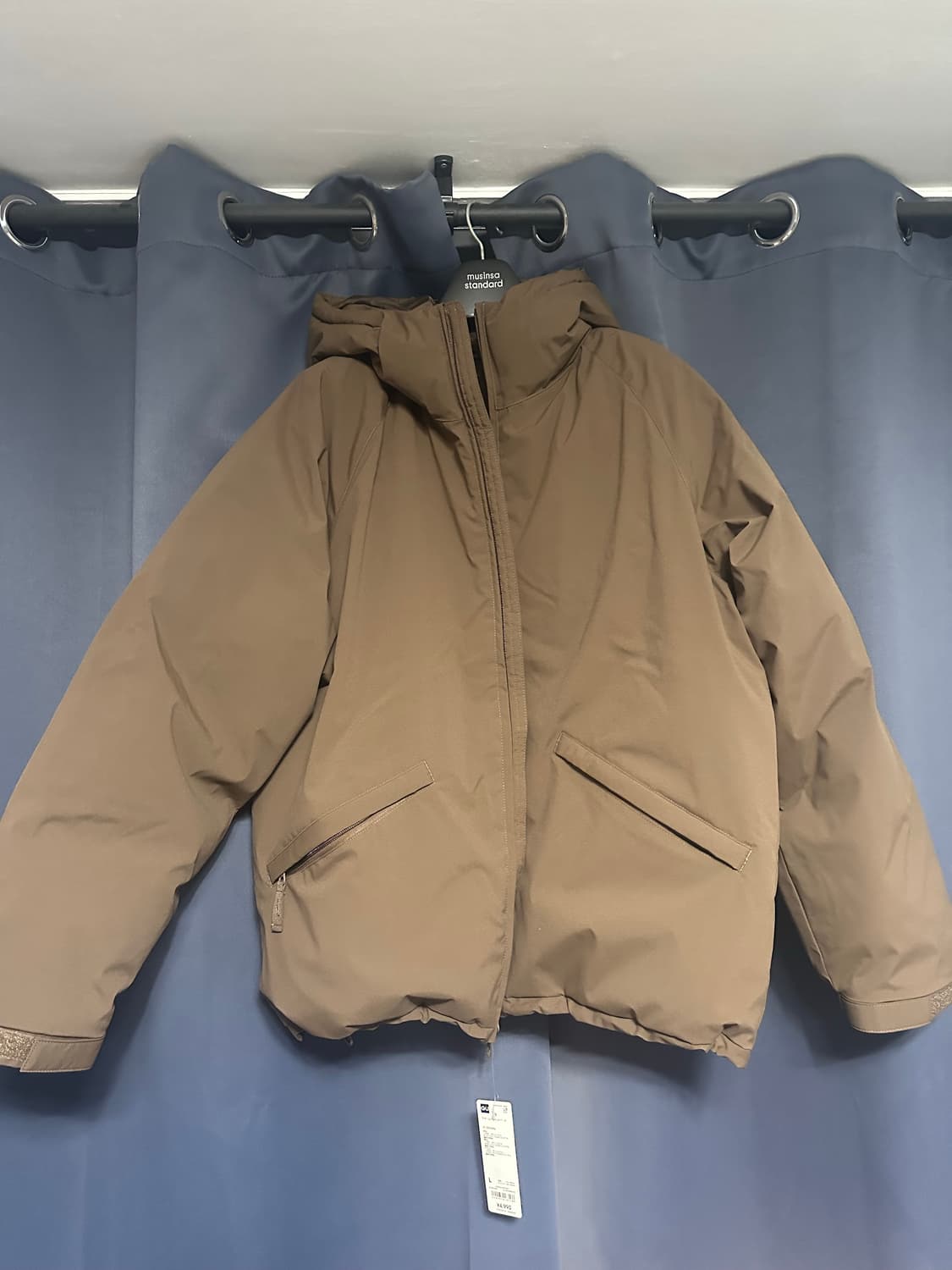 [L] GU 브라운 패딩 새상품 상품이미지3