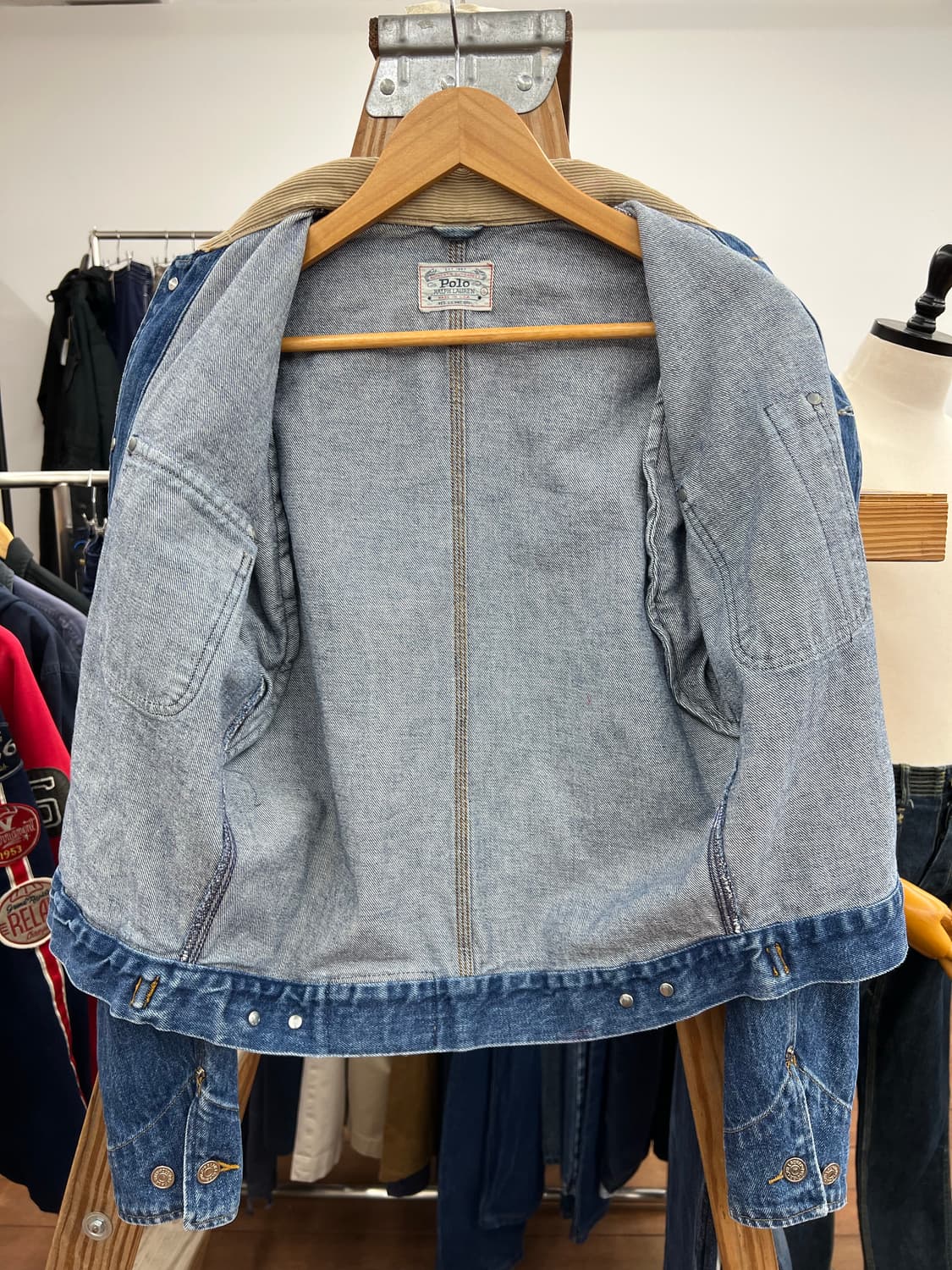 (95)90s 폴로 던가리 데님 트러커 자켓 상품이미지5