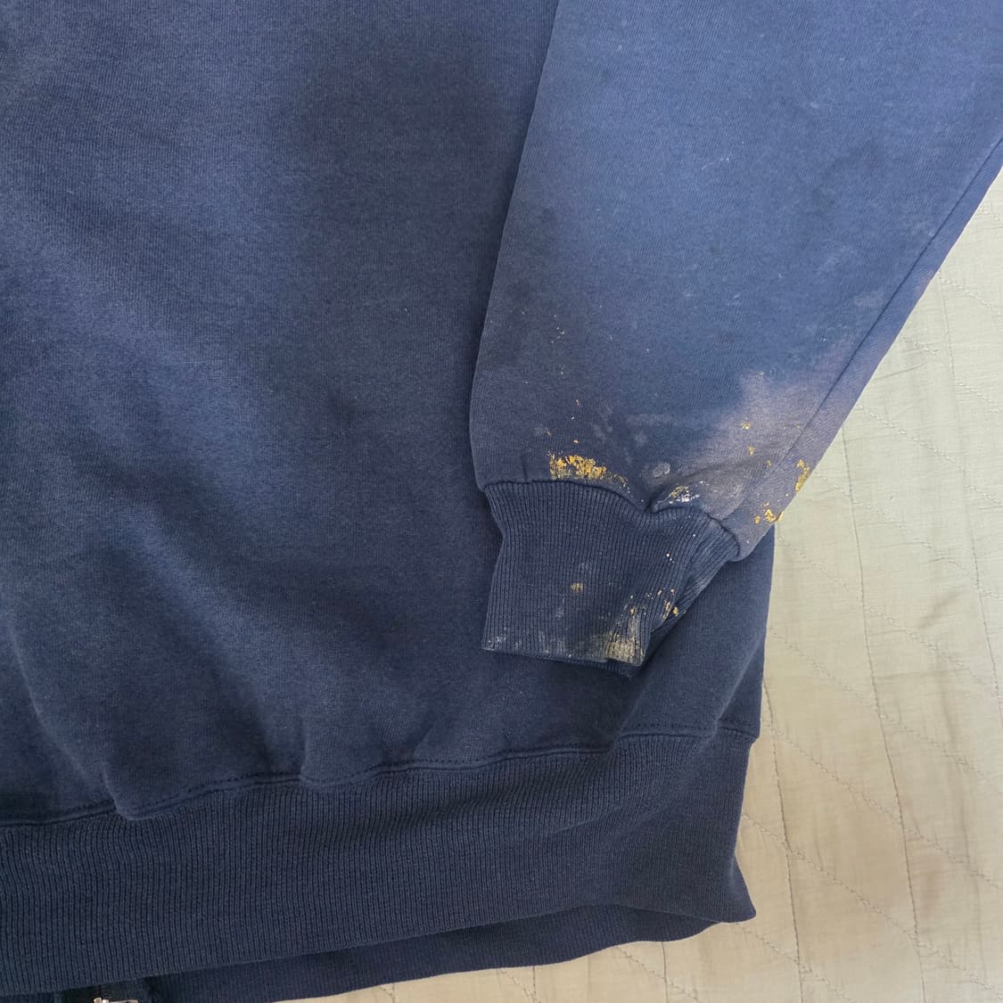 [XXL] 90s 러셀 애슬레틱 후드집업 네이비 하드페인팅 ver. 17 상품이미지6