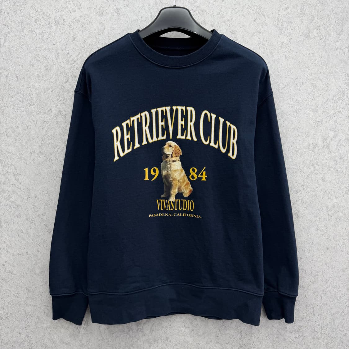 100 비바스튜디오 리트리버 클럽 남자 루즈핏 맨투맨 상품이미지1