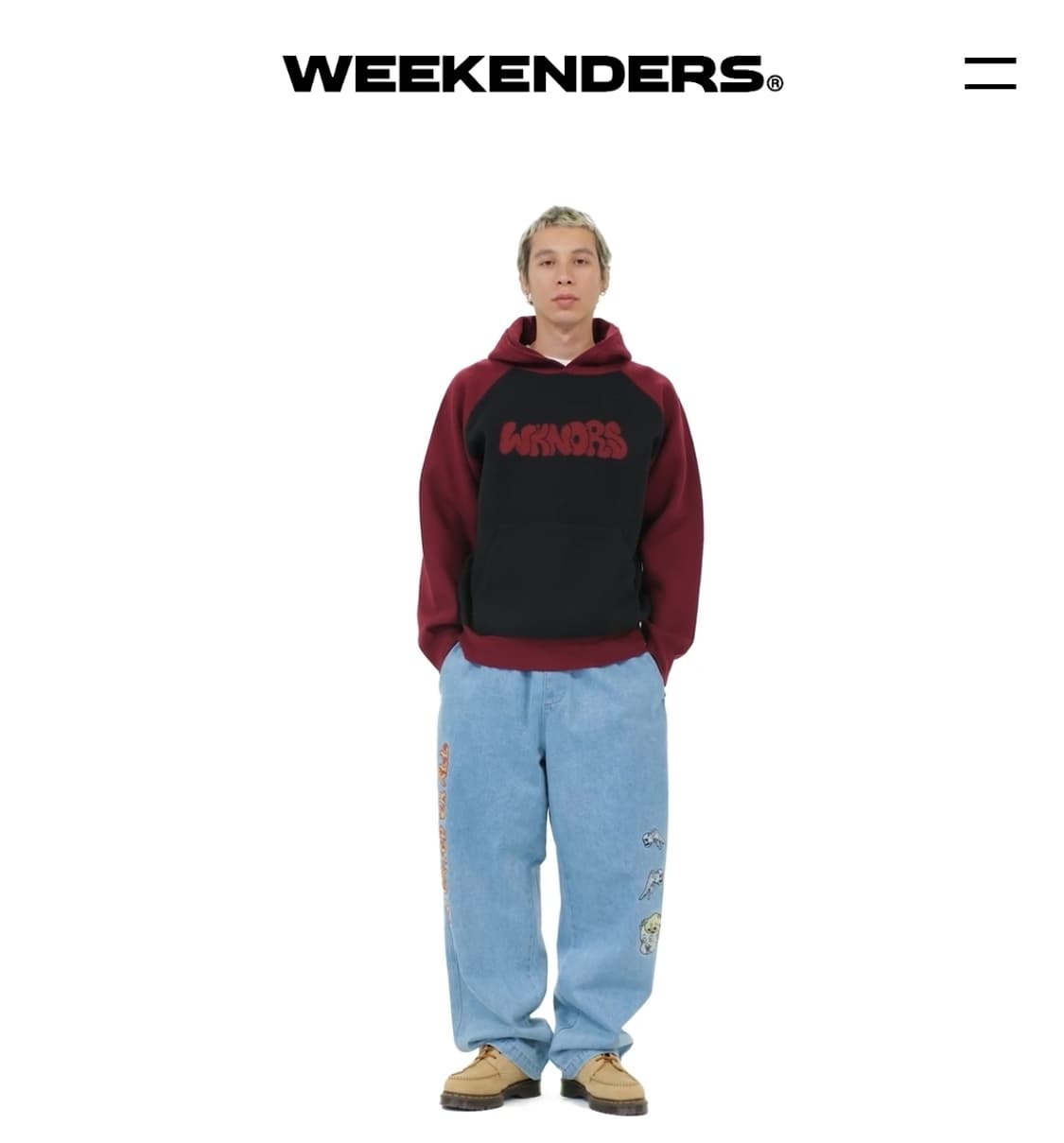 위캔더스 엔젤 레터링 자수 밴딩 데님팬츠 L size 상품이미지1