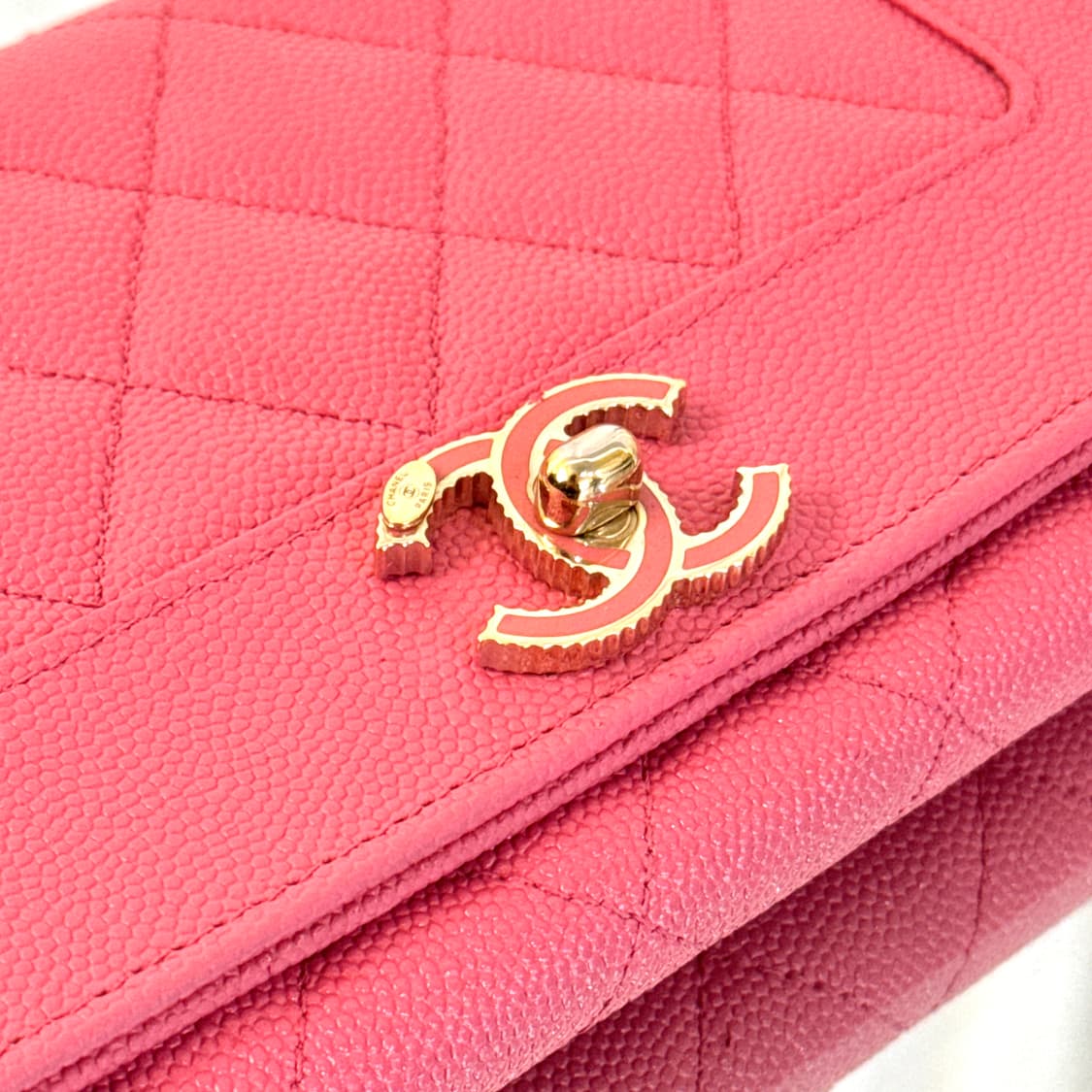 (신형)샤넬 마드모아젤 핑크 똑딱이 장지갑 상품이미지5