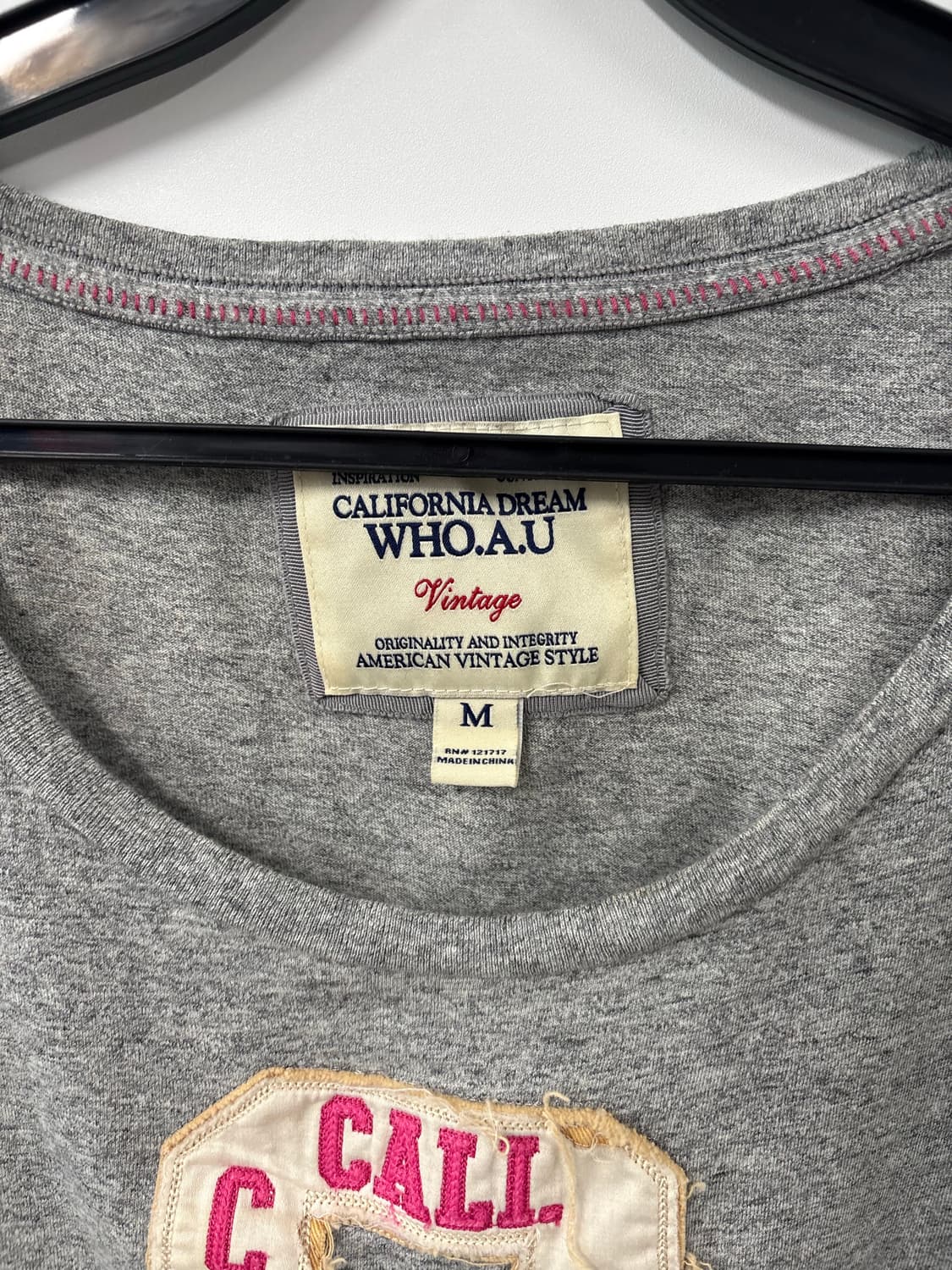 후아유 y2k 그레이 반팔 티셔츠 상품이미지6