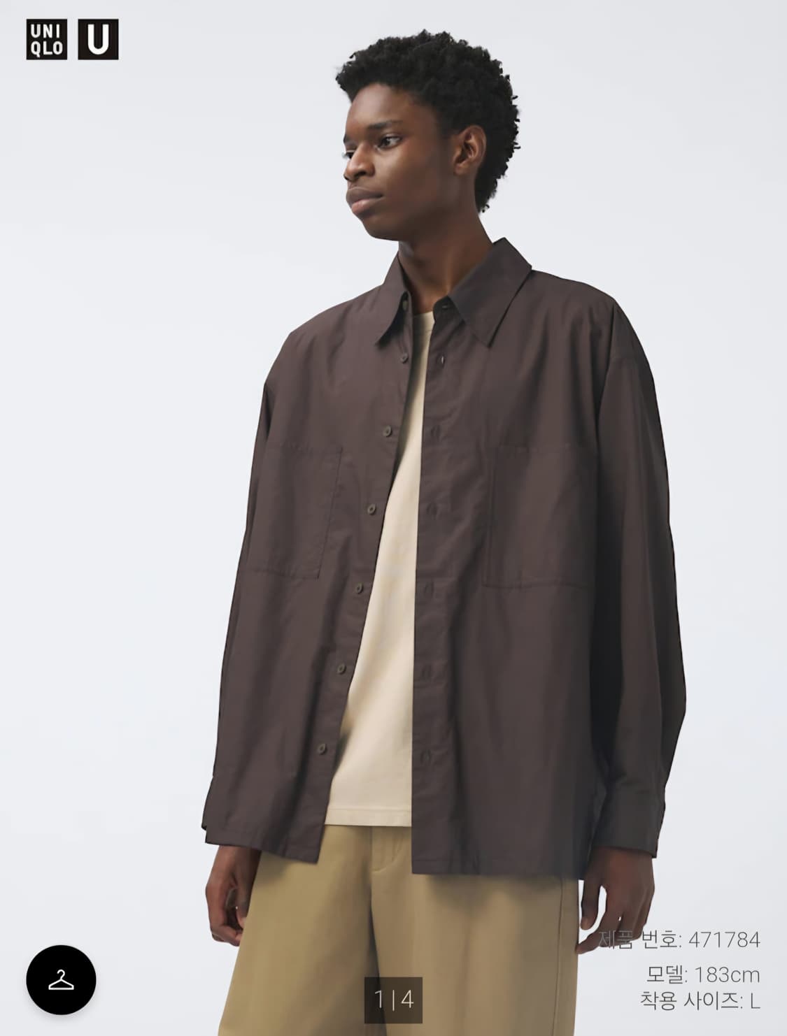 유니클로 U 르메르 유틸리티 셔츠 상품이미지5