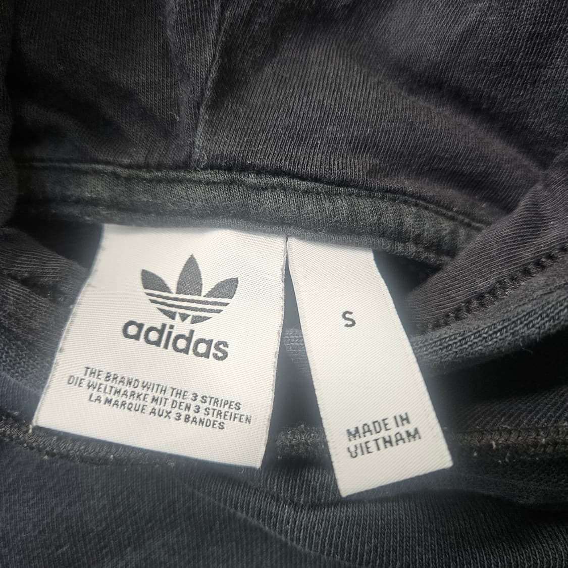 S 아디다스 블랙 크롭 후드티 0303Y 상품이미지3