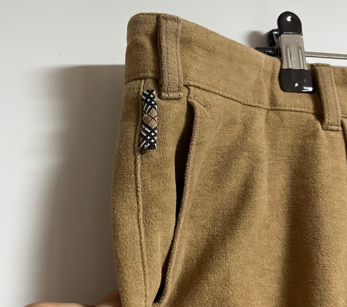 버버리 스웨이드 와이드 치노팬츠 슬랙스 38 상품이미지5