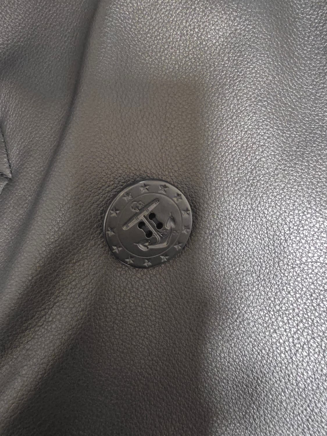 아카펠라 클로딩 가죽 피코트 블랙 44사이즈 판매 상품이미지5