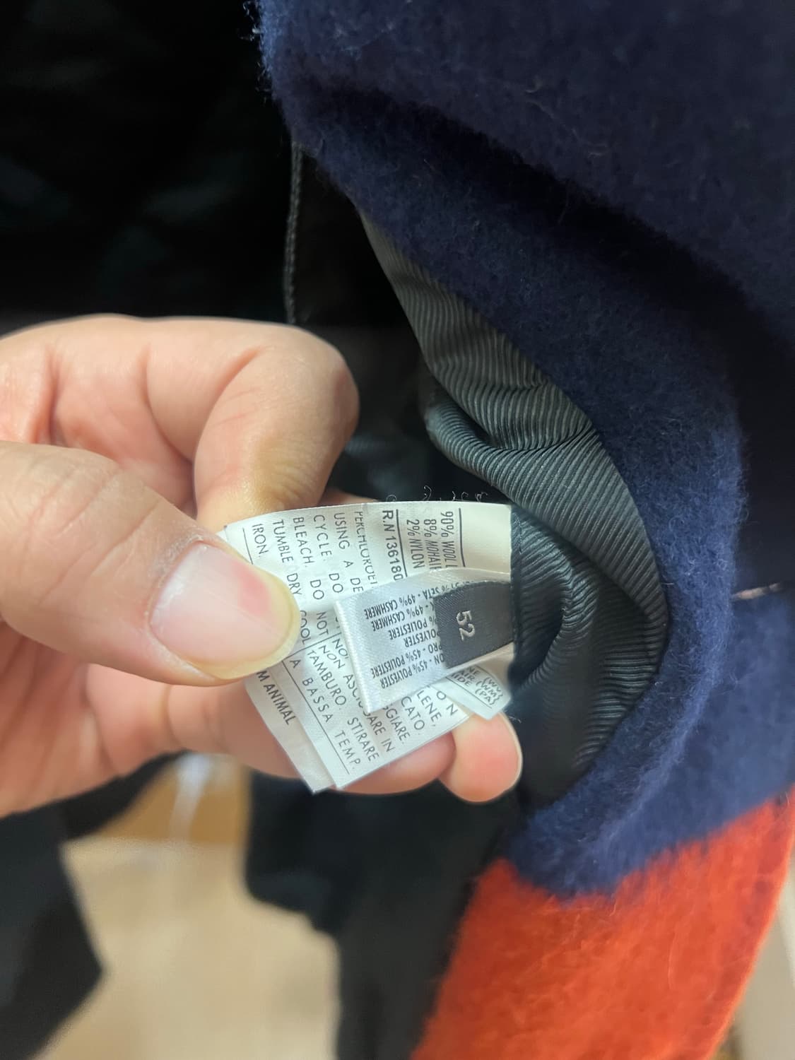 페라가모 컬러 블록 코트 상품이미지5