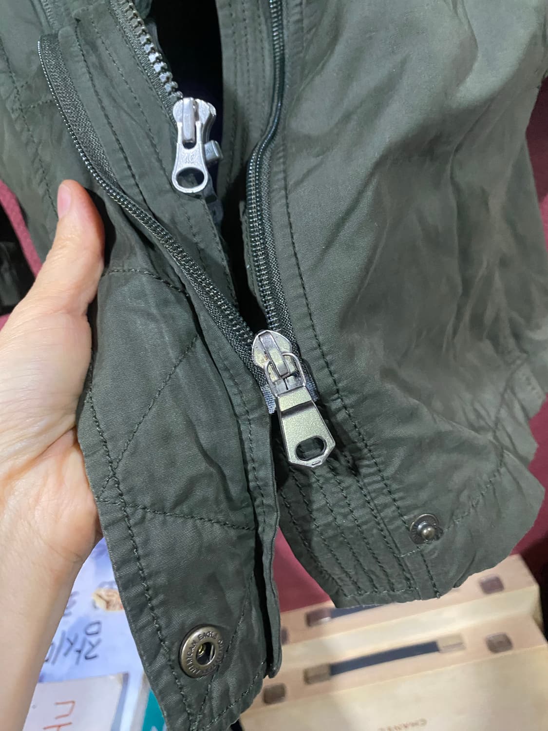 아메리칸 이글 카키 후드 야상 M 상품이미지7