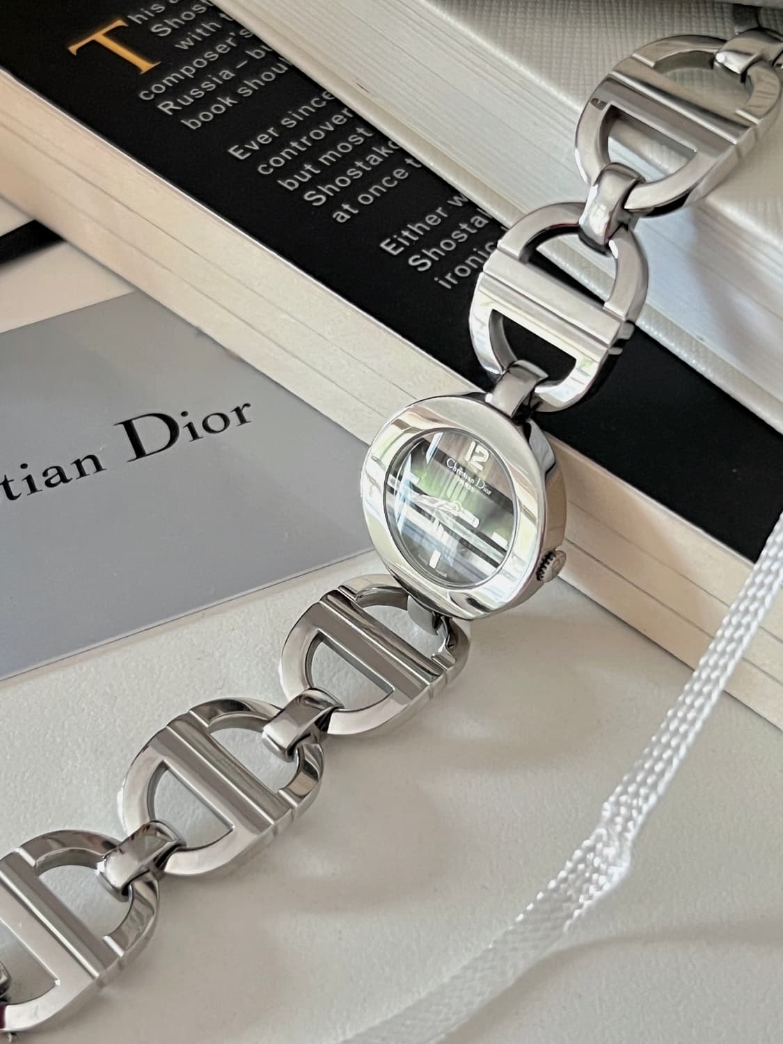Christian Dior 라운드 블랙 다이얼 말리스 디올 시계 상품이미지5