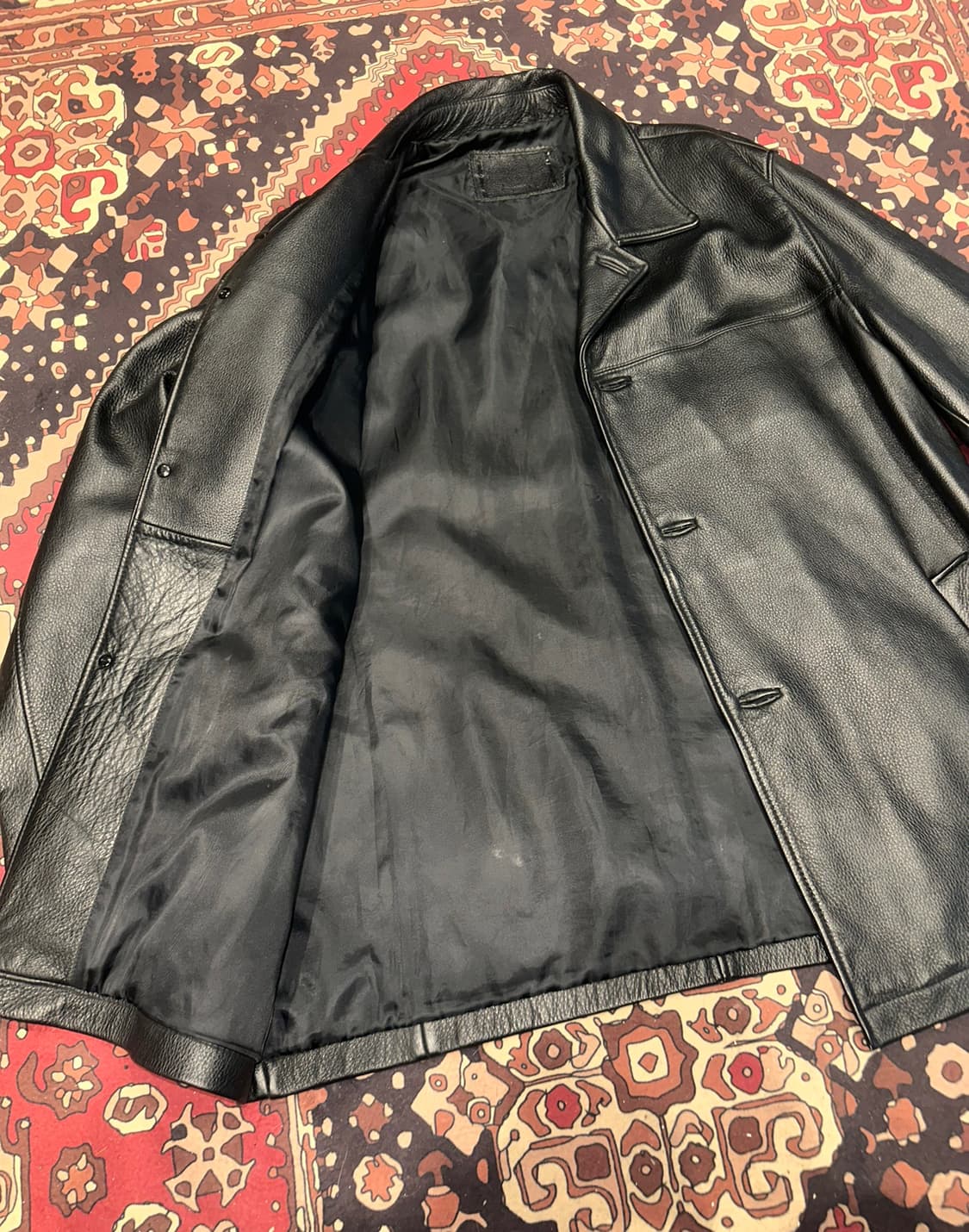 ( XL ) 가죽코트 가죽카코트 레더자켓 소가죽자켓 워크웨어 아메카지 상품이미지5