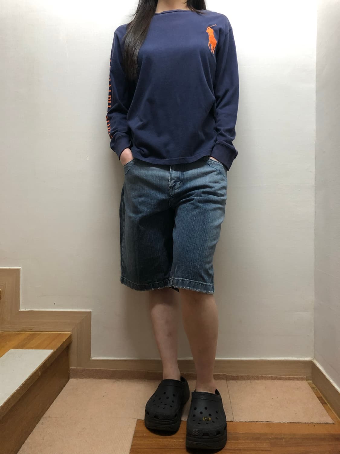 빈티지 폴로 네이비 빅 포니 롱 슬리브 상품이미지4