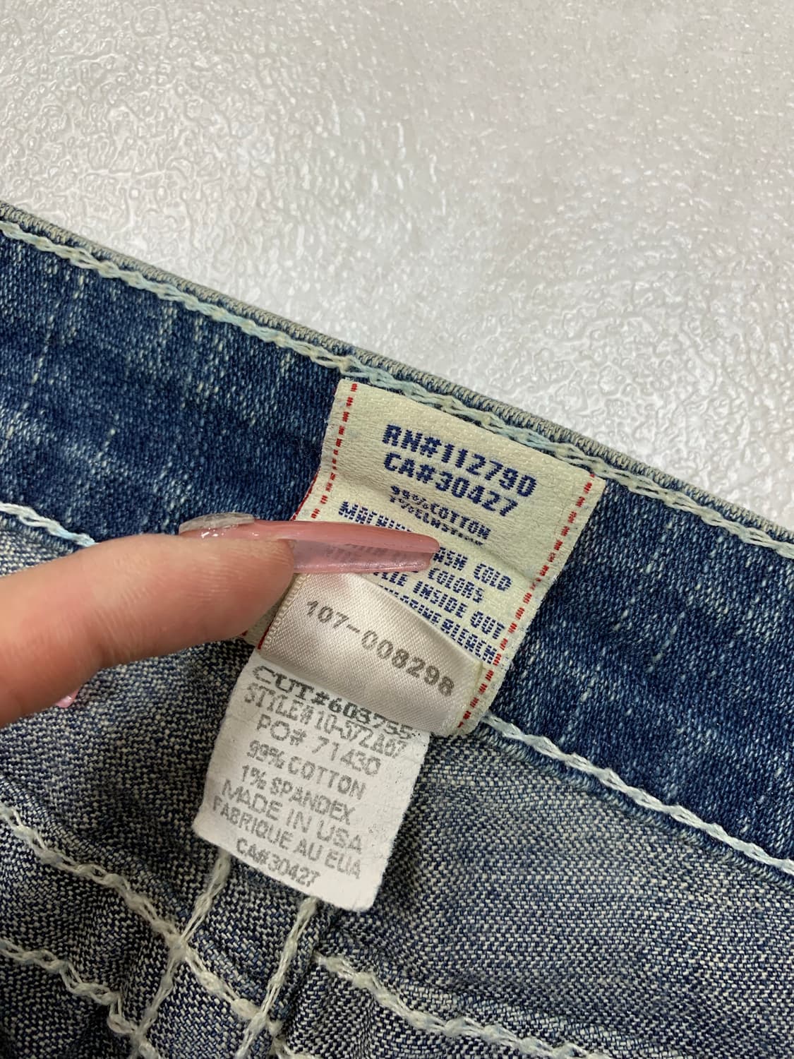 트루릴리전 큐빅 디테일 로우라이즈 데님 팬츠 #32 상품이미지5