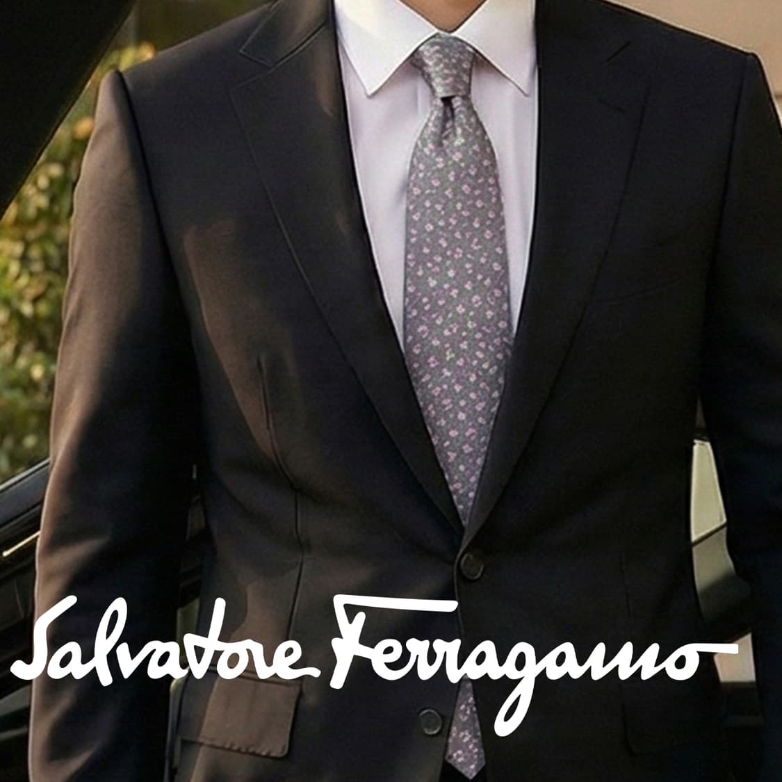 살바토레 페라가모 플라워 패턴 넥타이 8.8cm S~A+등급 E793 상품이미지1