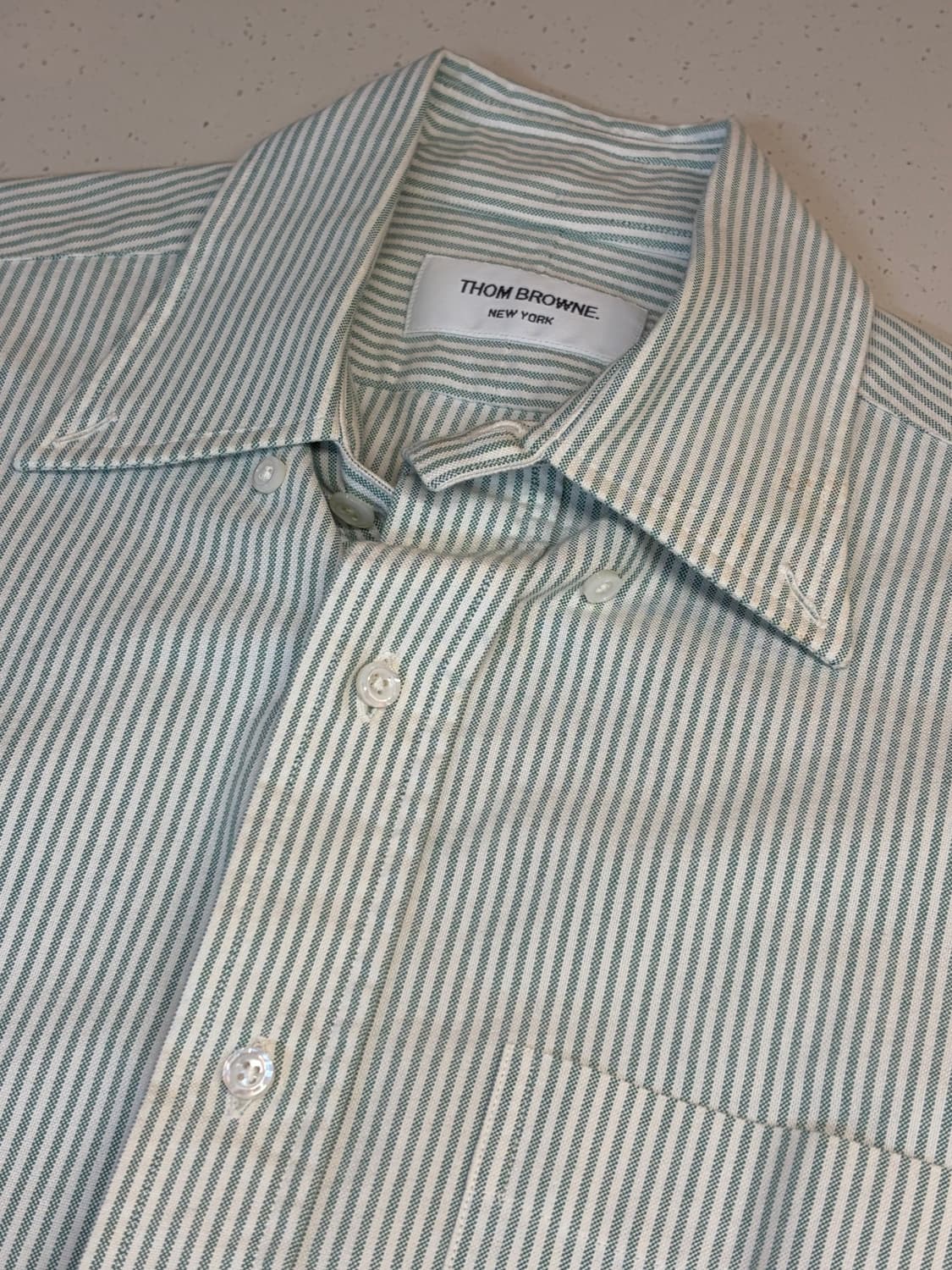 09‘ 톰브라운 아카이브 그린 스트라이프 셔츠 [size 2] 상품이미지5
