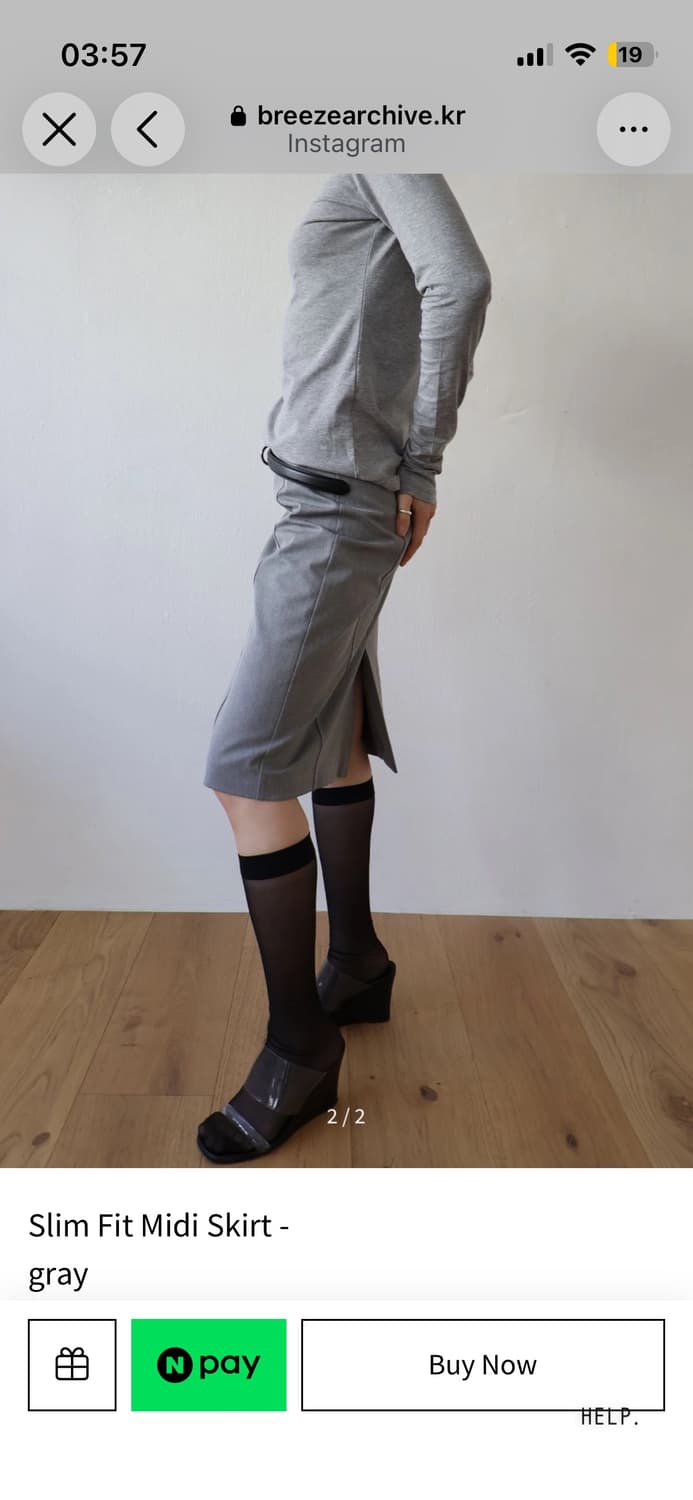 Breeze archive 브리즈아카이브 Slim Fit sk(gray) 상품이미지2