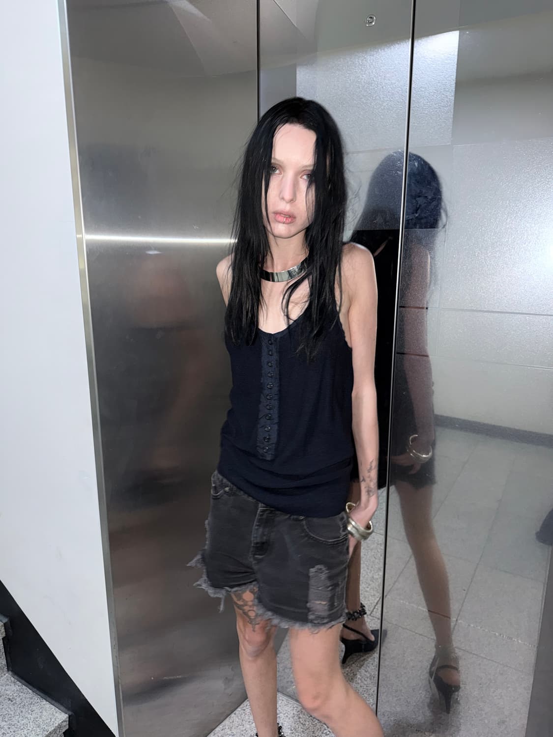 destroyed denim shorts 상품이미지2