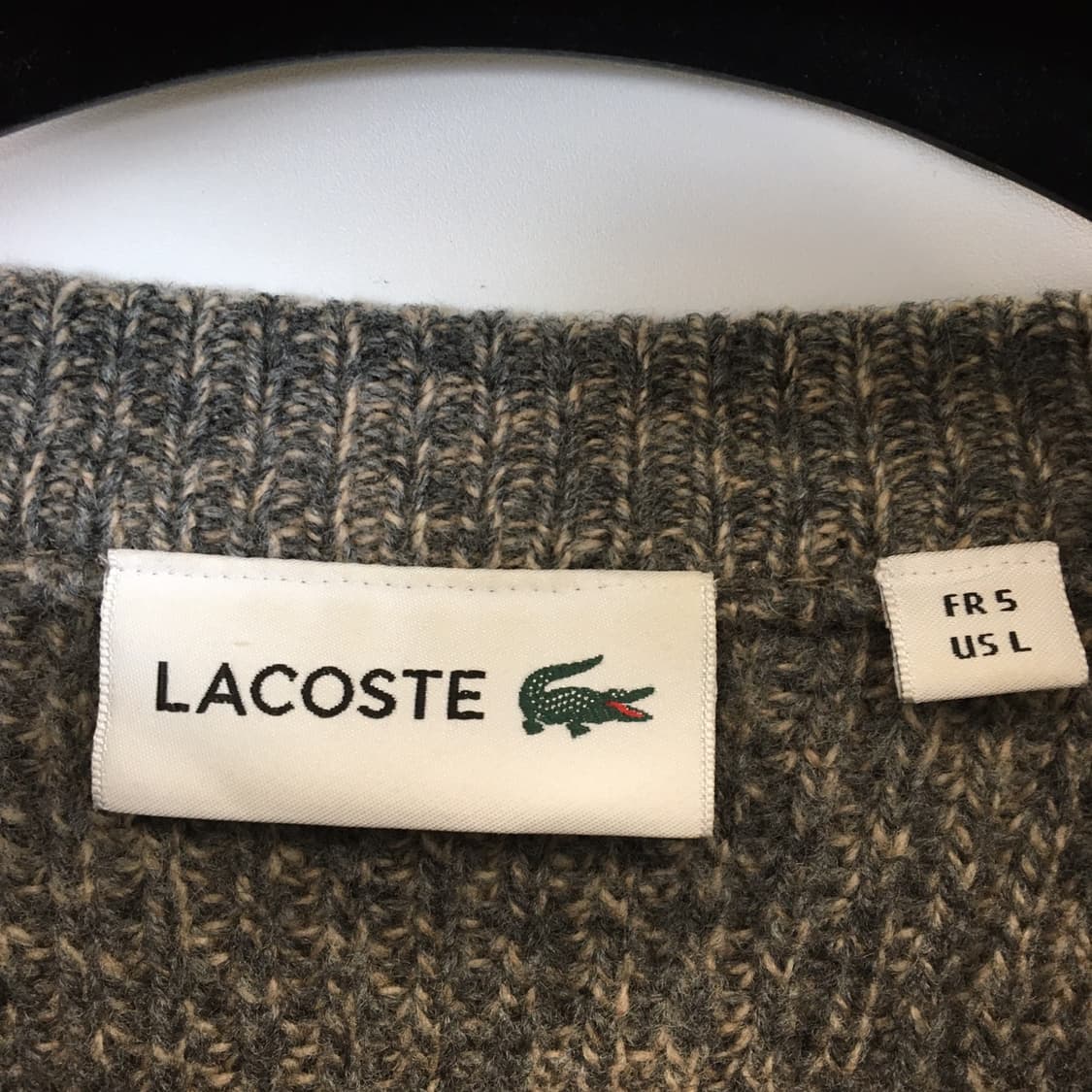 라코스테 패치로고 울 100% 연사하찌니트 105  상품이미지5