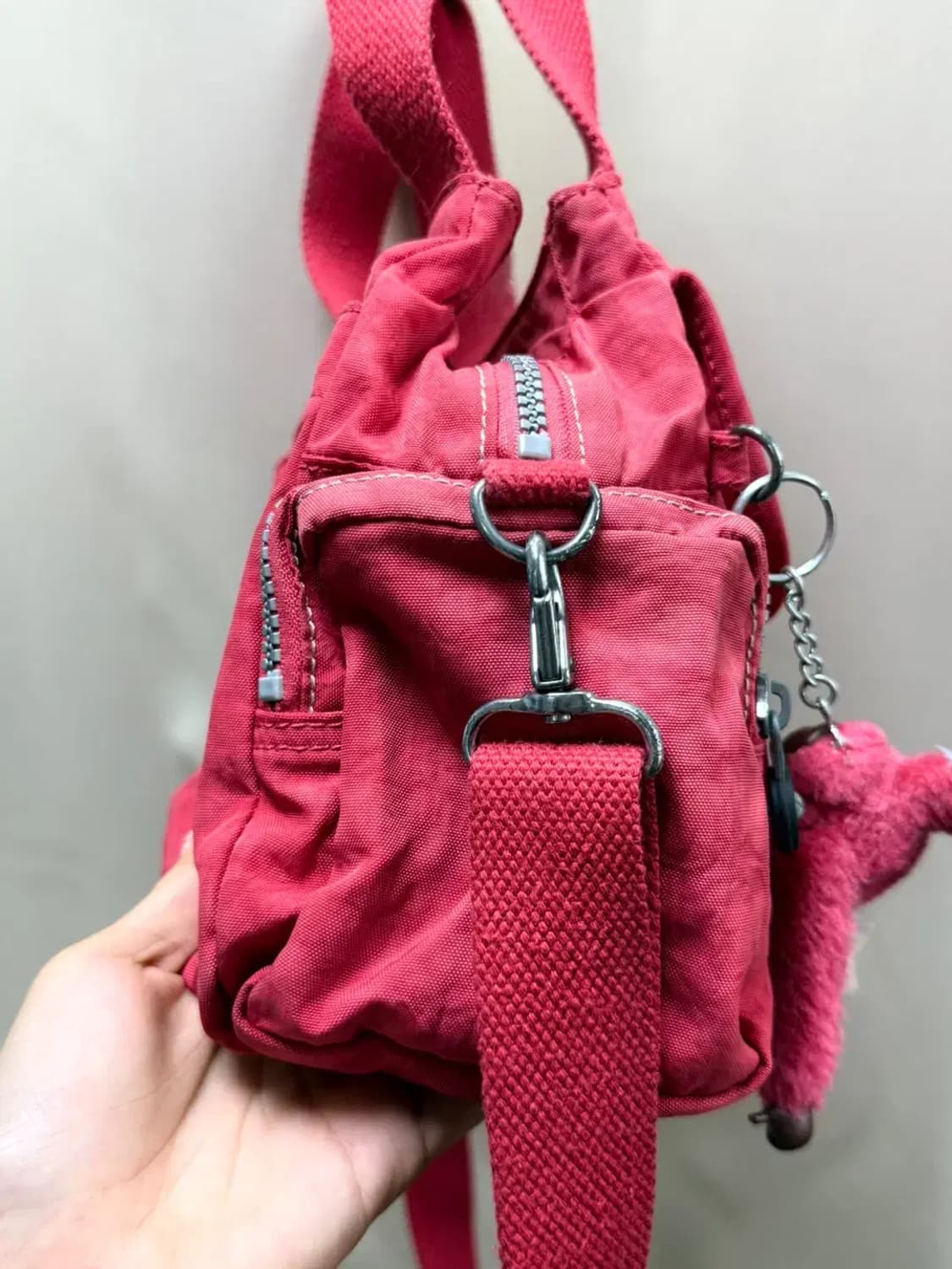 kipling 키플링 레드 핸드 숄더 백 상품이미지4