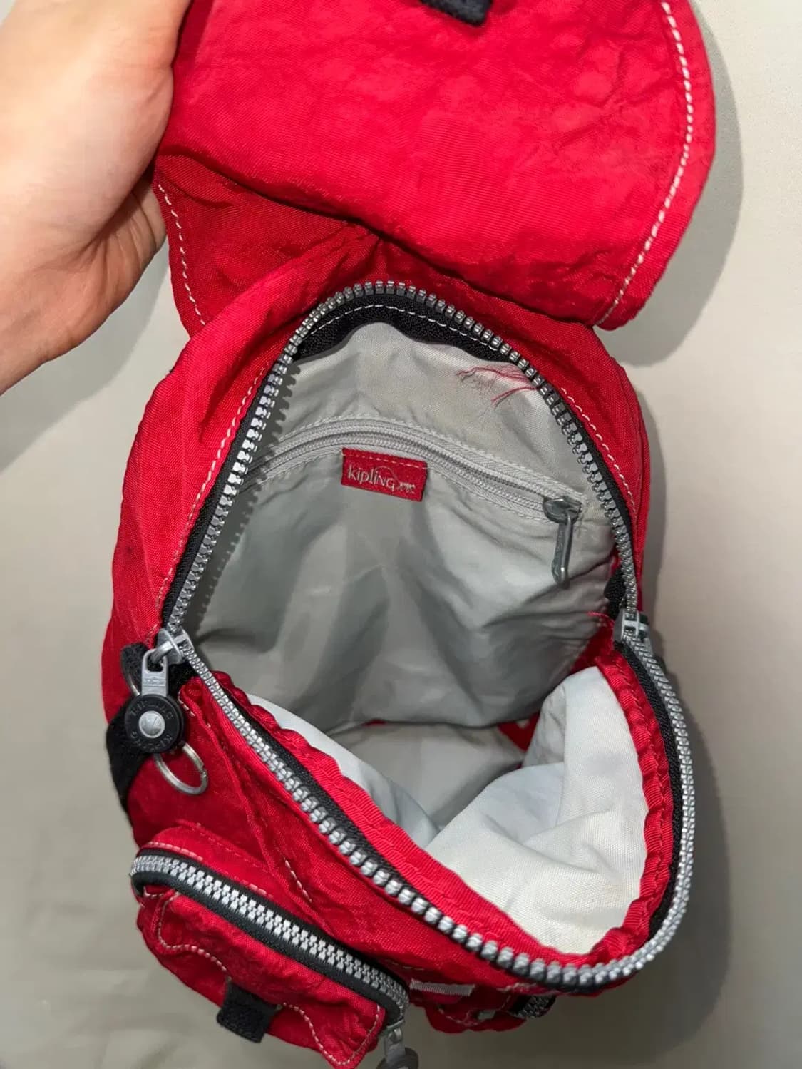 Kipling 키플링 희귀 미니 백팩 레드 상품이미지7