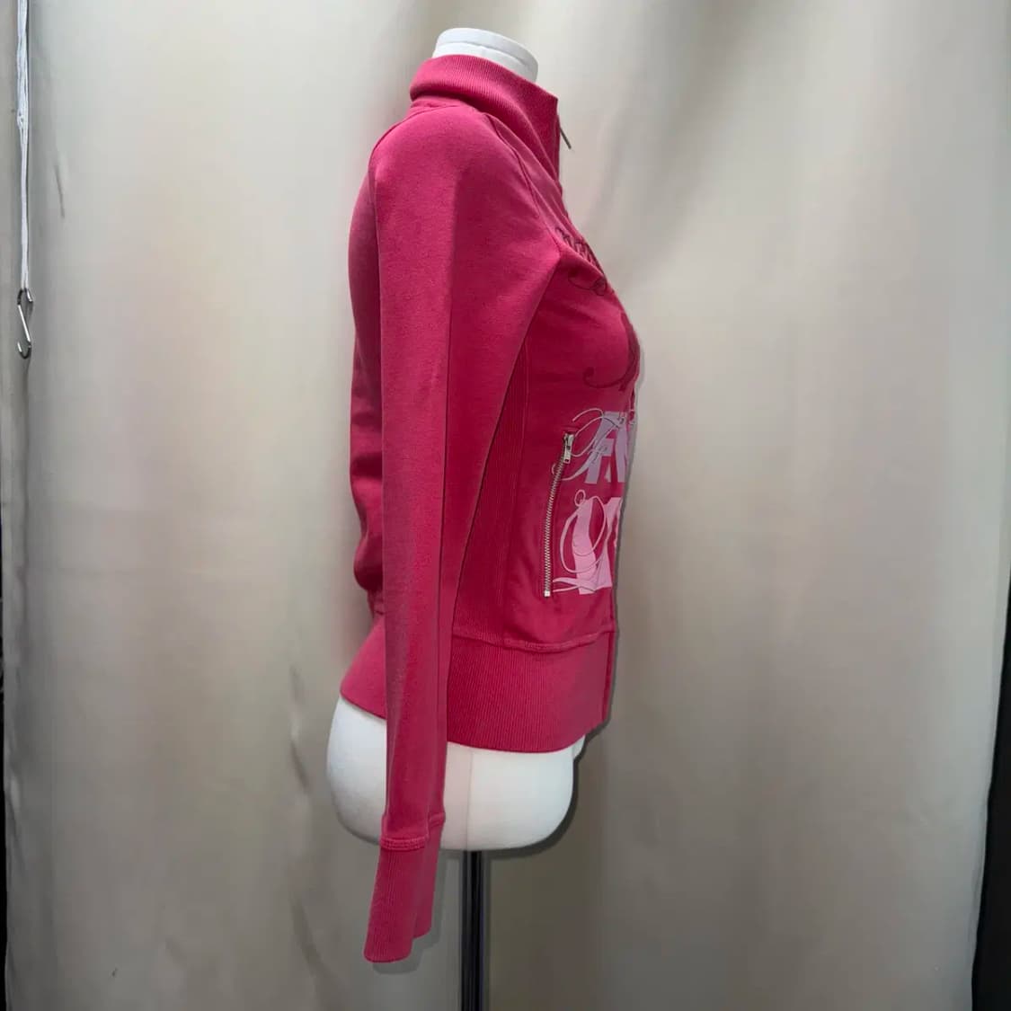 NIKE 나이키 핑크 프린팅 코튼 슬림 집업 상품이미지3