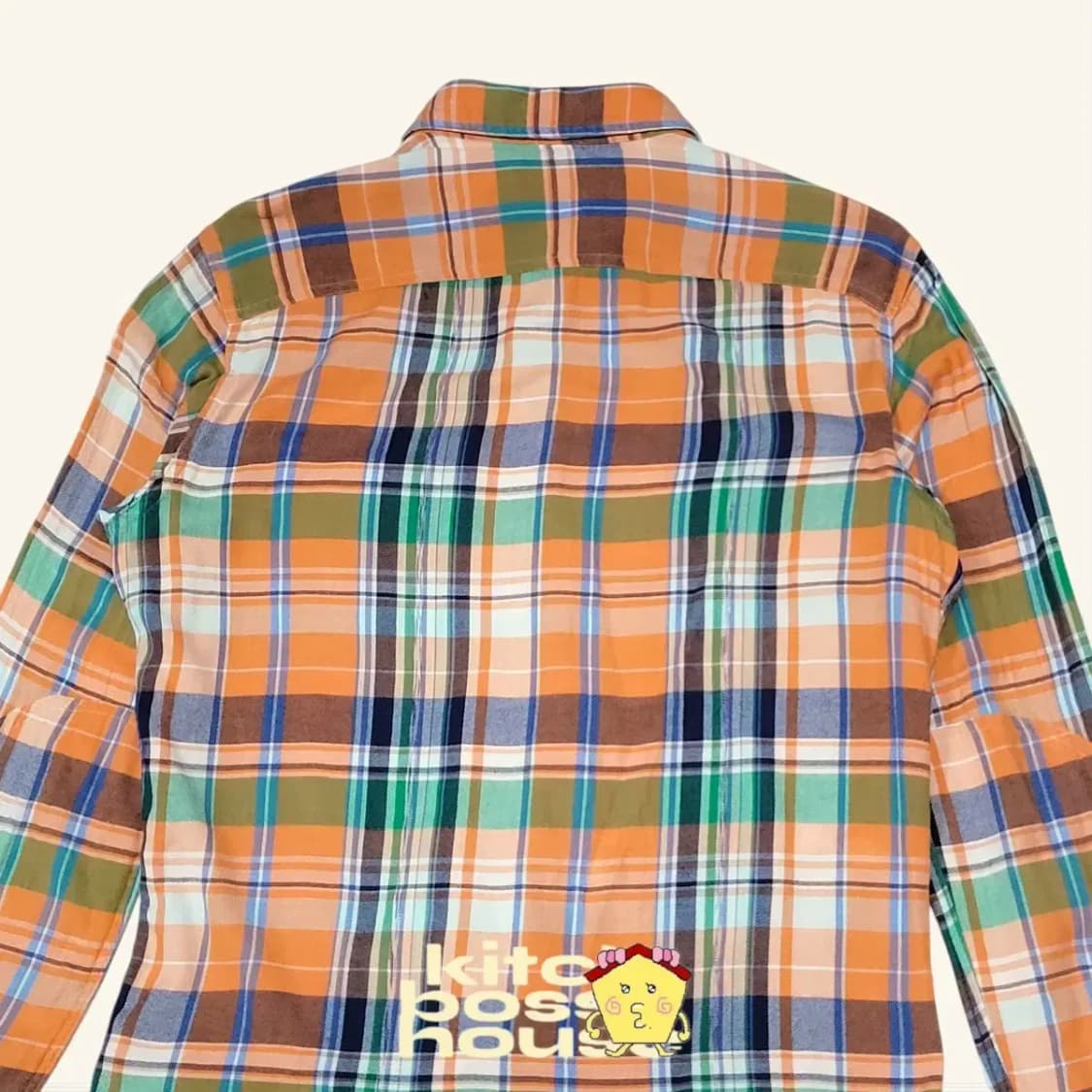 [S] polo 폴로 랄프로렌 오렌지 체크 셔츠 상품이미지7