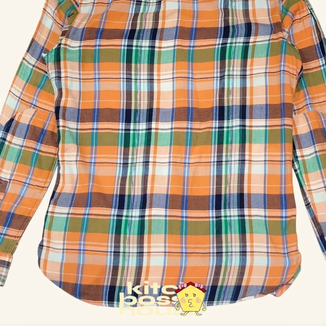[S] polo 폴로 랄프로렌 오렌지 체크 셔츠 상품이미지8