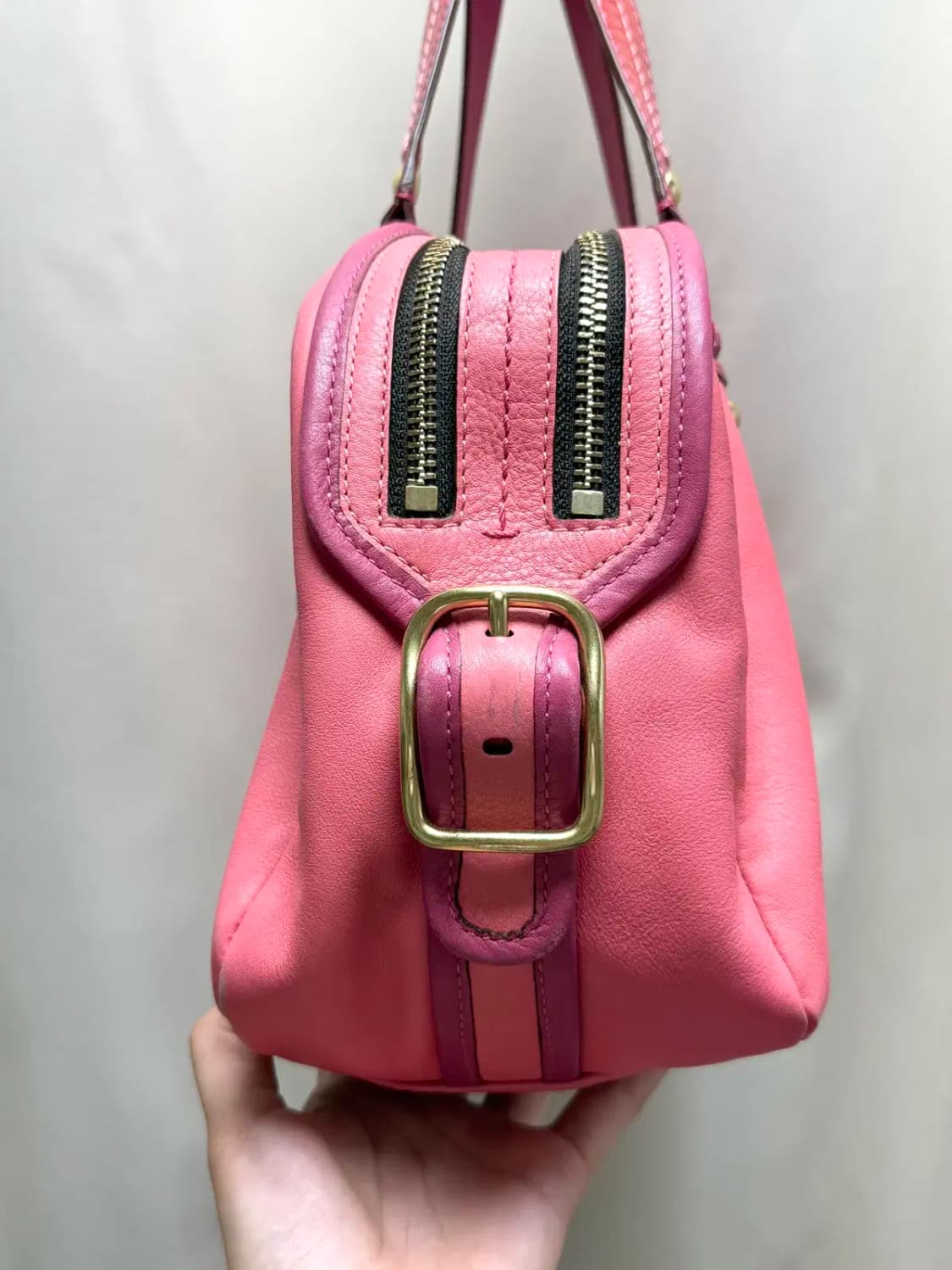 COACH 코치 보니 레더 사첼 토트백 코랄 상품이미지4