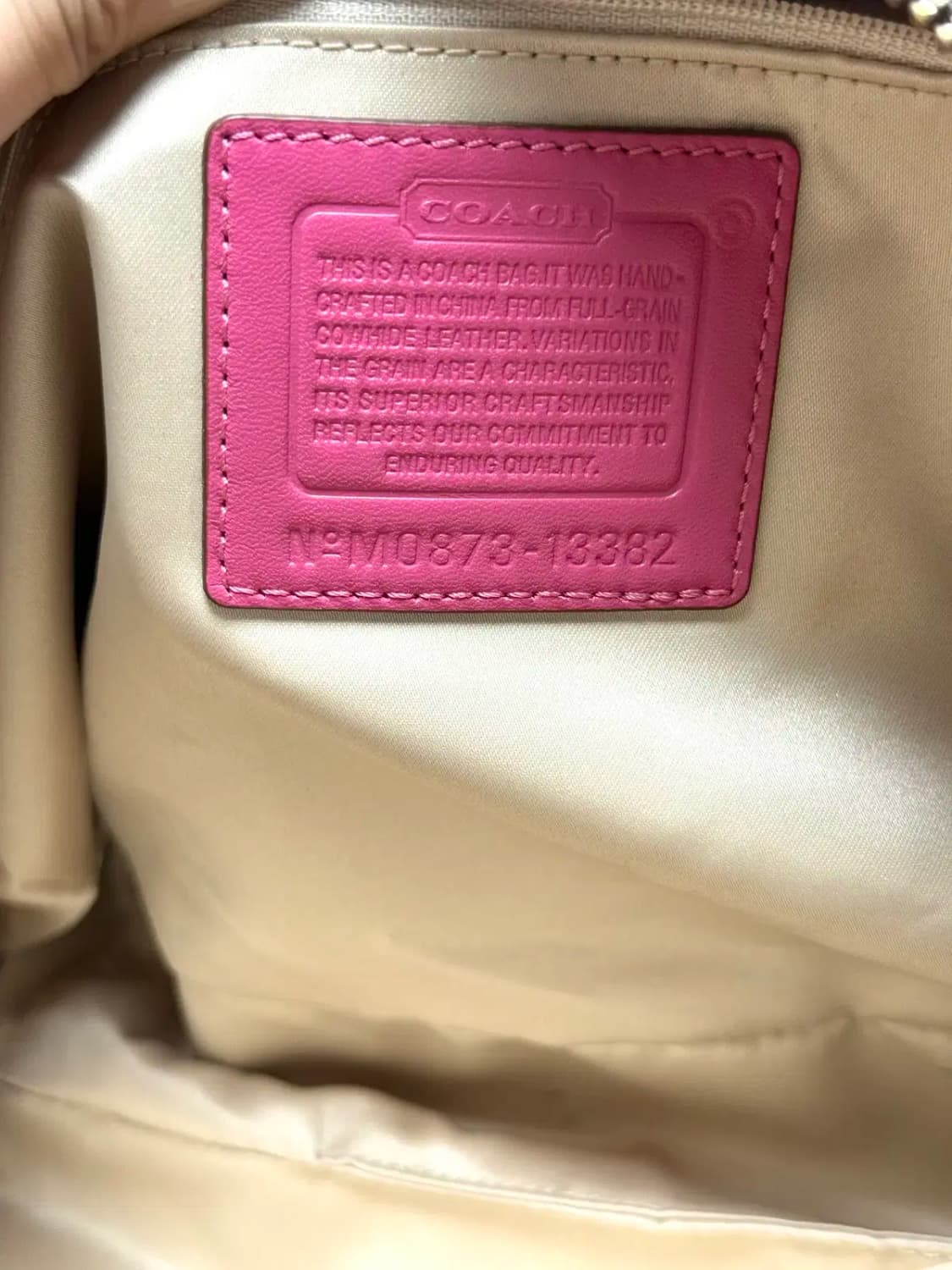 COACH 코치 보니 레더 사첼 토트백 코랄 상품이미지7
