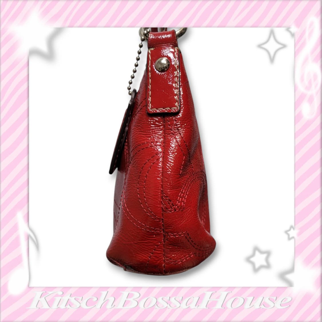 COACH 코치 레드 에나멜 숄더백 상품이미지3