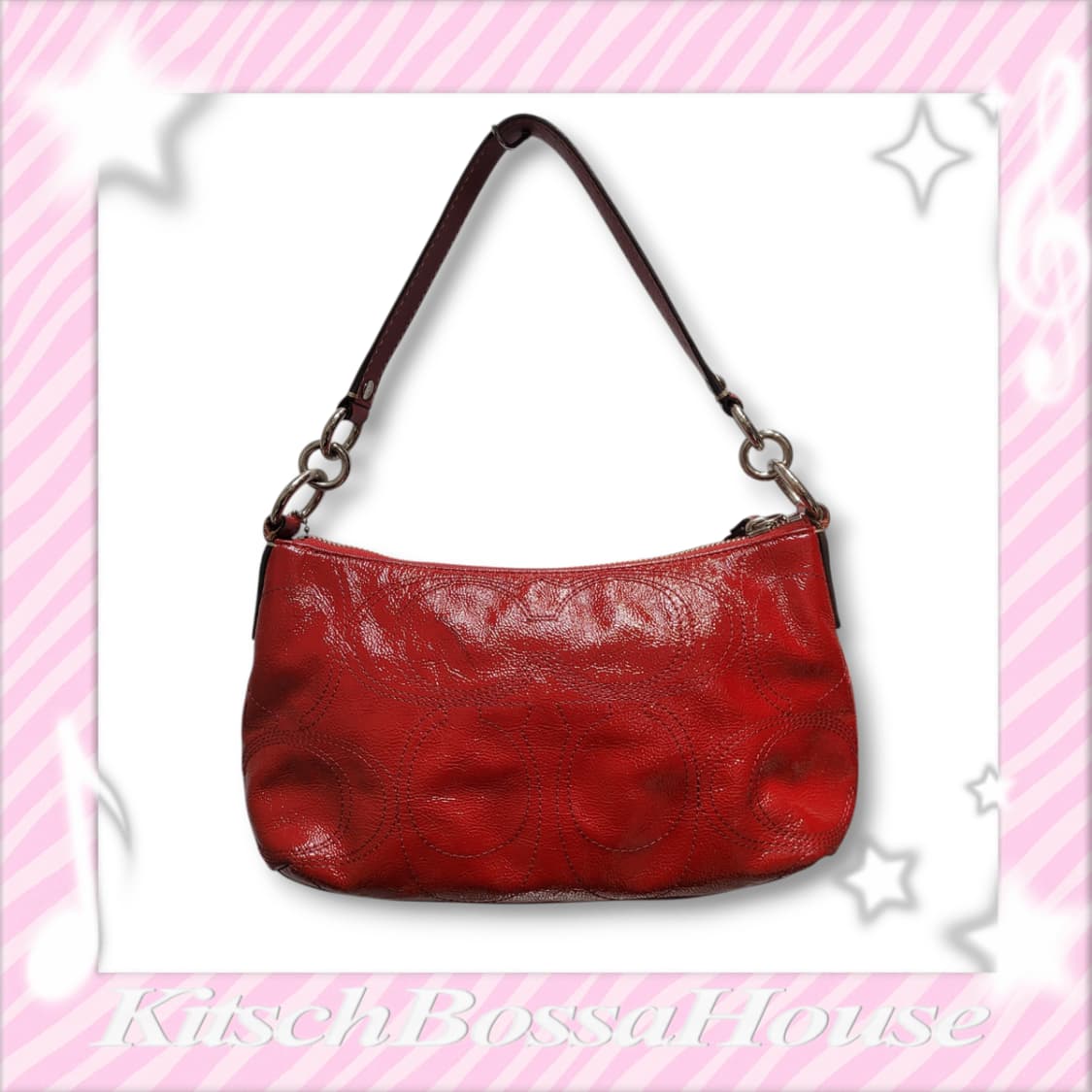 COACH 코치 레드 에나멜 숄더백 상품이미지4