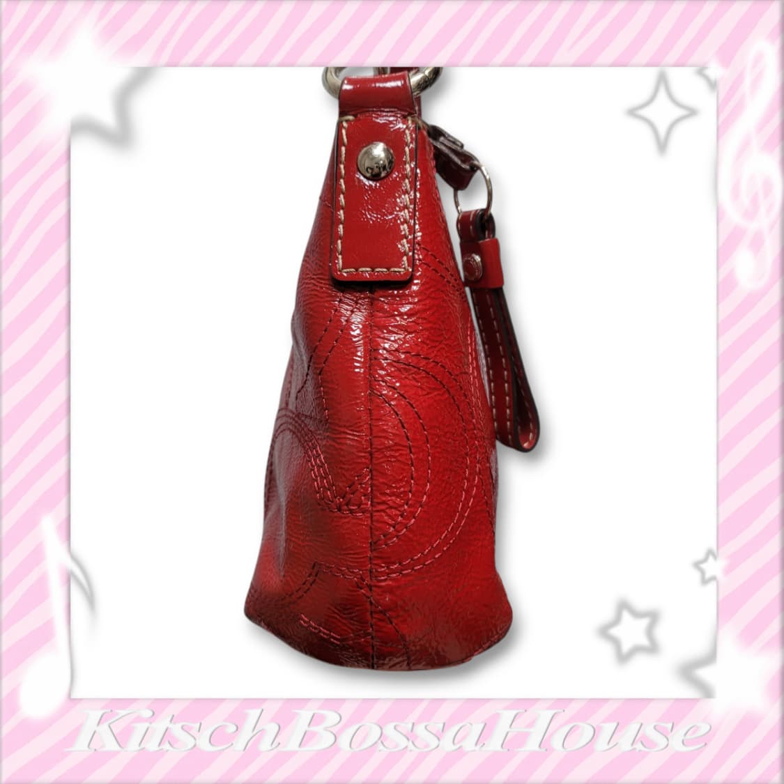 COACH 코치 레드 에나멜 숄더백 상품이미지6