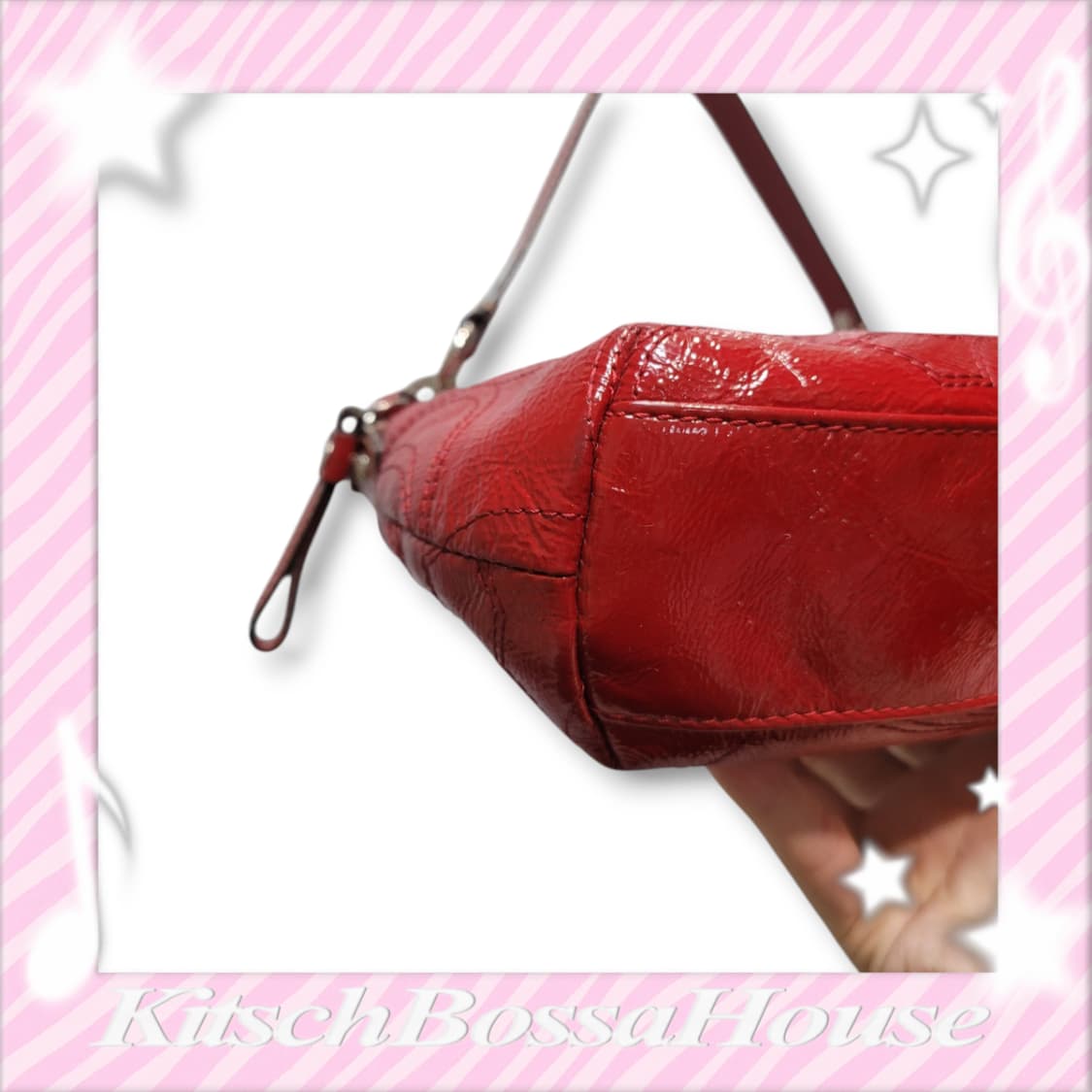 COACH 코치 레드 에나멜 숄더백 상품이미지8