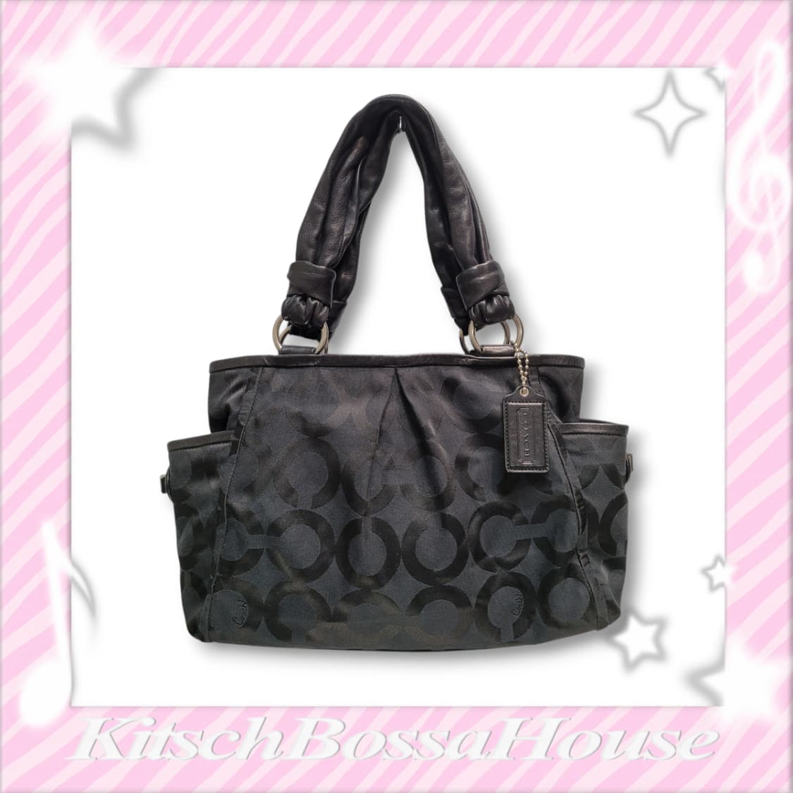 COACH 코치 시그니처 레더 핸들 숄더백 상품이미지1