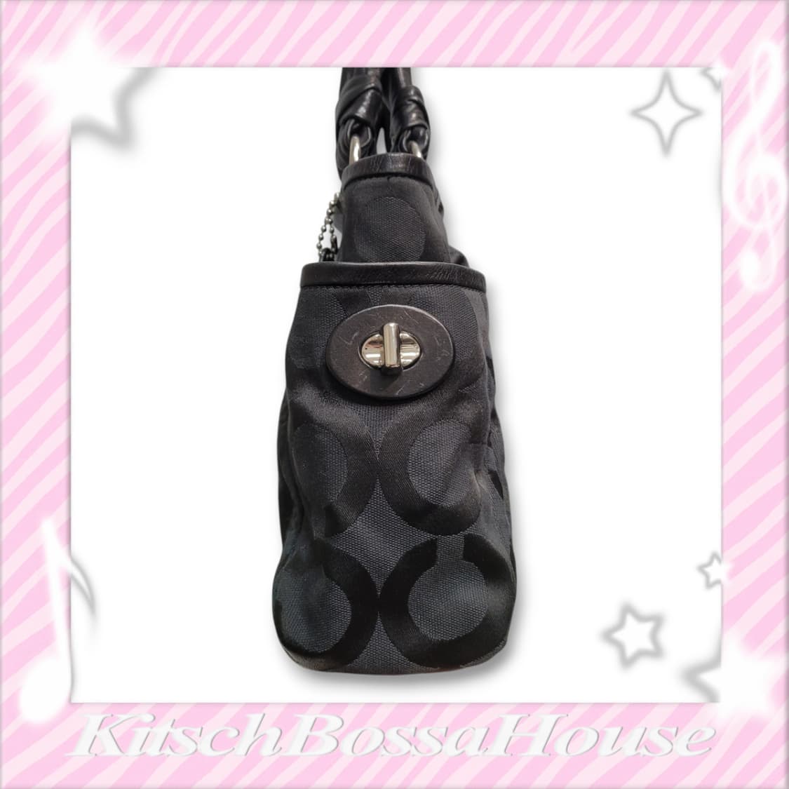 COACH 코치 시그니처 레더 핸들 숄더백 상품이미지3