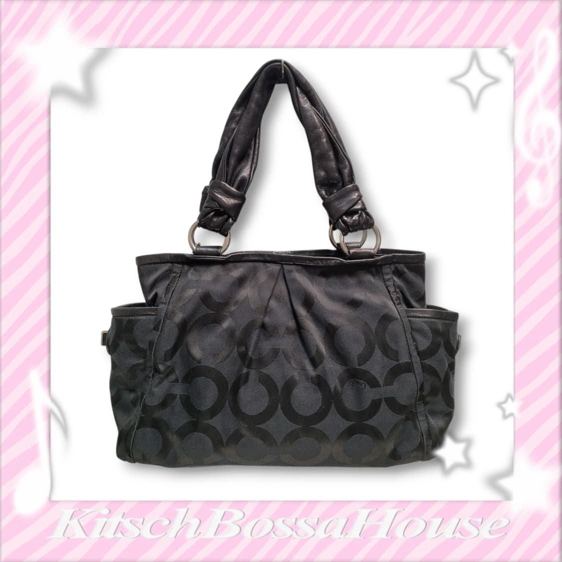 COACH 코치 시그니처 레더 핸들 숄더백 상품이미지4