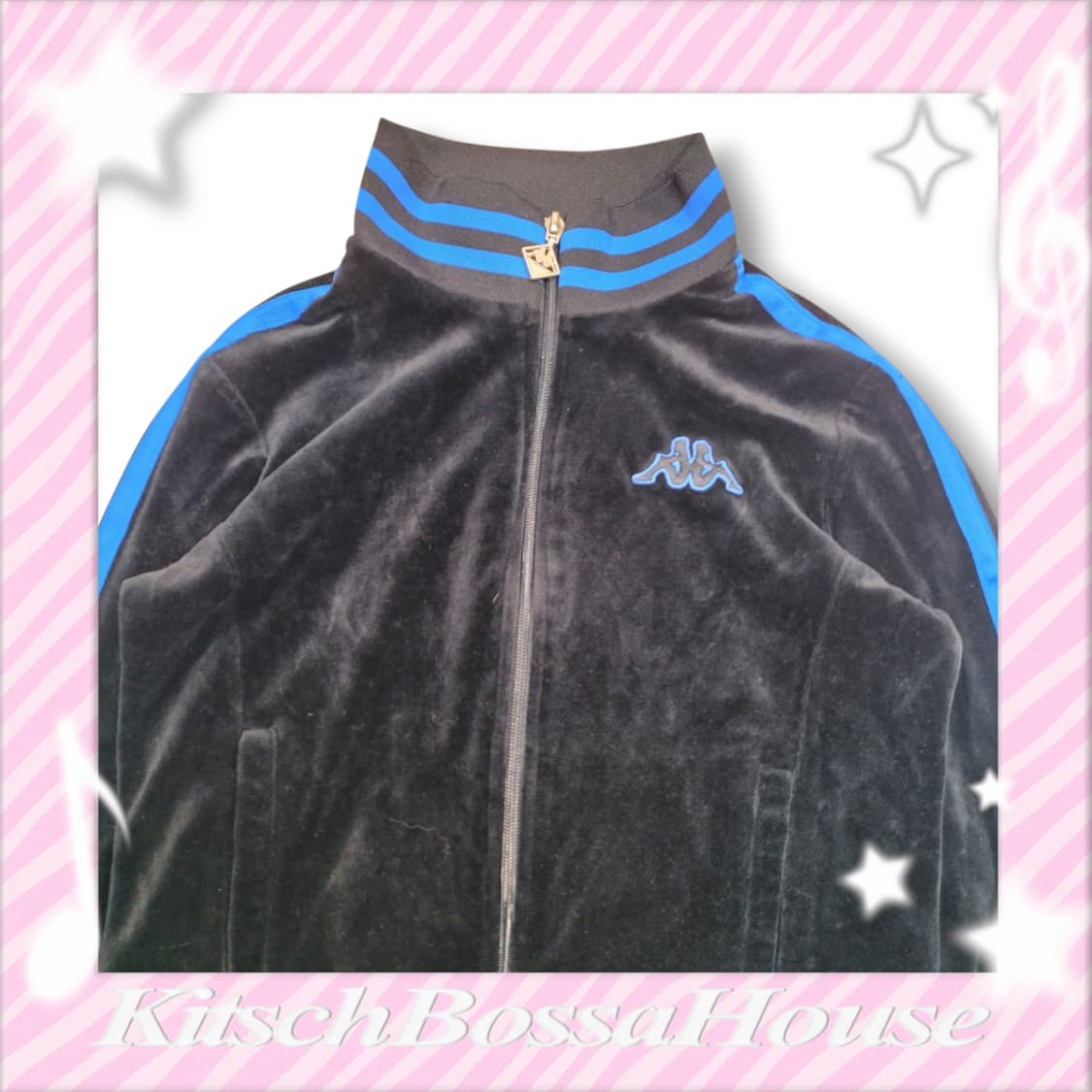 [XS] 00s 카파 블루 벨루어 벨벳 져지 셋업 상품이미지2