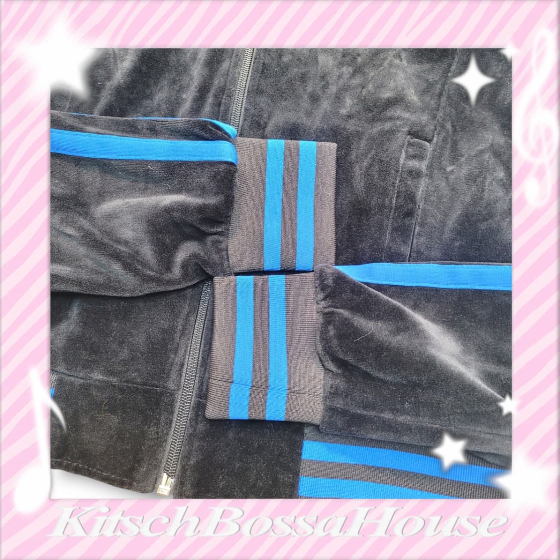 [XS] 00s 카파 블루 벨루어 벨벳 져지 셋업 상품이미지4