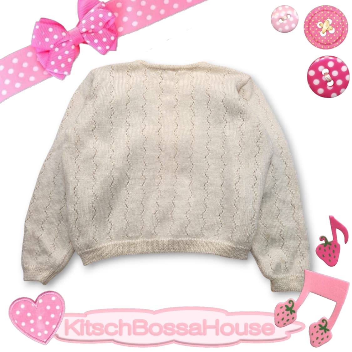 NOVARA JPN 일본 빈티지 플라워 모리걸 울 가디건 상품이미지5