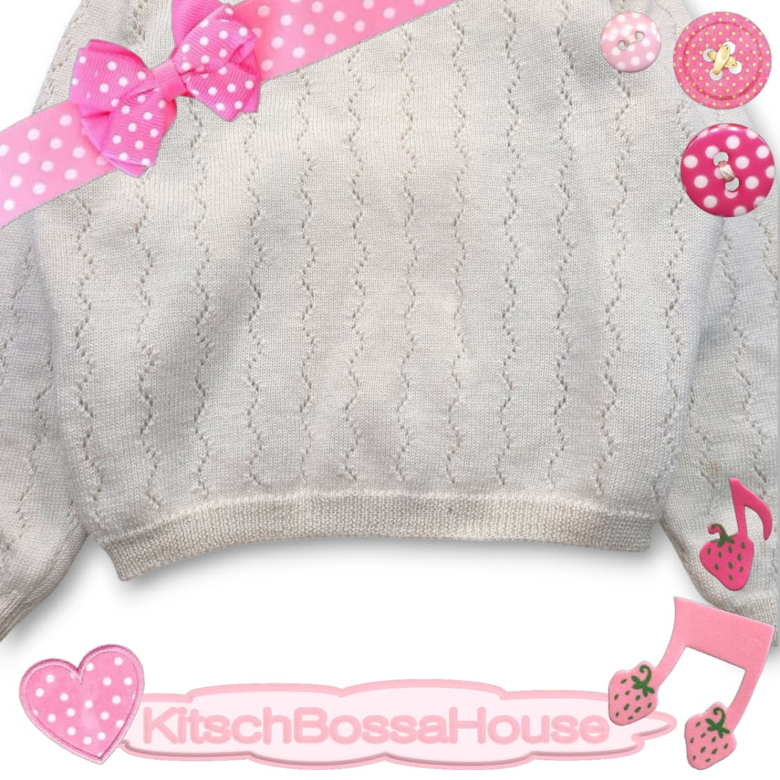 NOVARA JPN 일본 빈티지 플라워 모리걸 울 가디건 상품이미지7