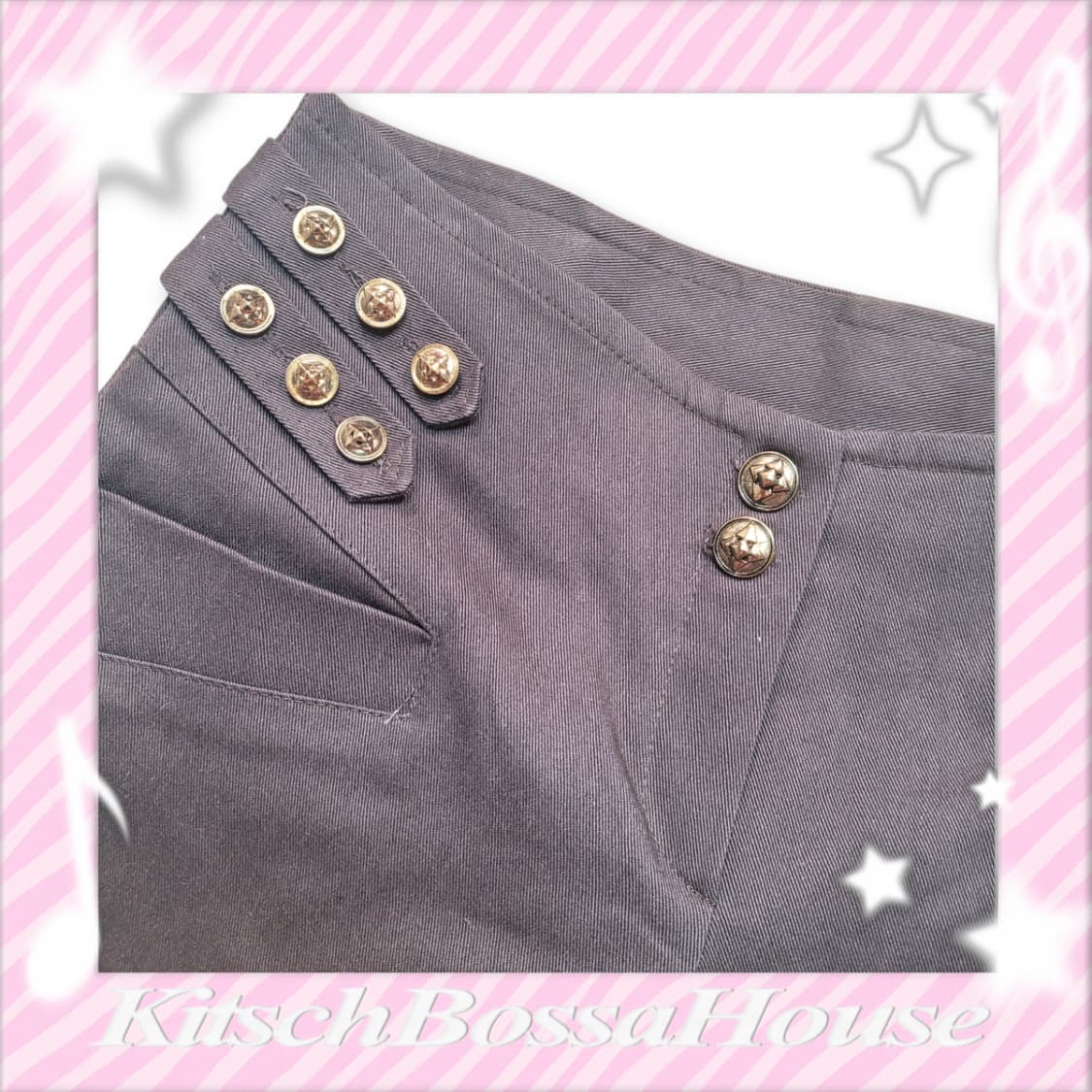 [M] 갸루 버튼 숏 팬츠 브라운 상품이미지2