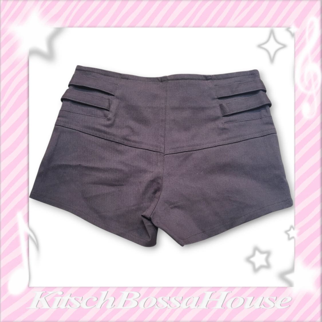 [M] 갸루 버튼 숏 팬츠 브라운 상품이미지3