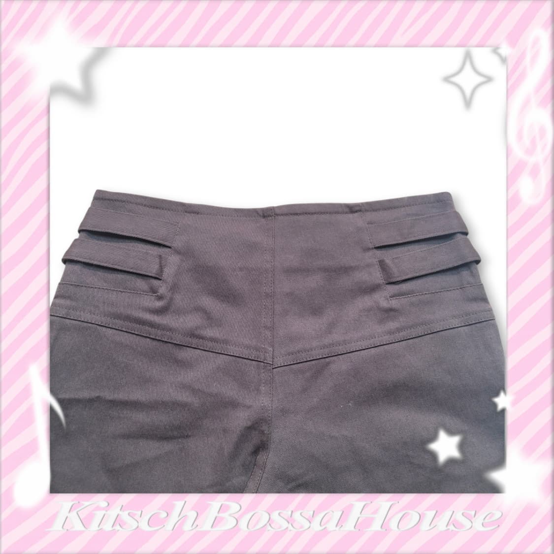 [M] 갸루 버튼 숏 팬츠 브라운 상품이미지4